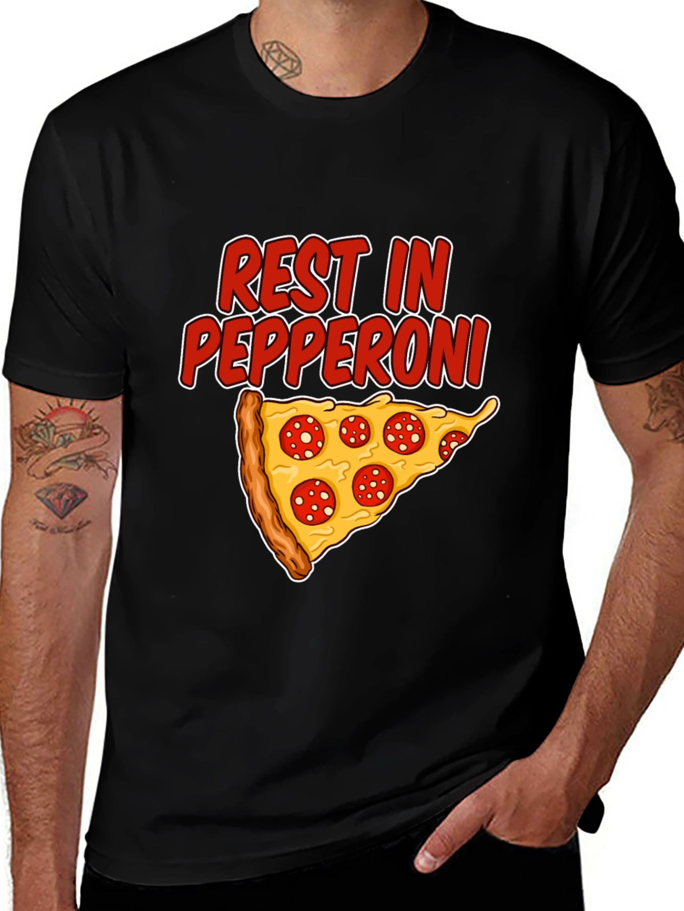 Variant 23 of Rest in Pepperoni Pizza Graphic T-Shirt