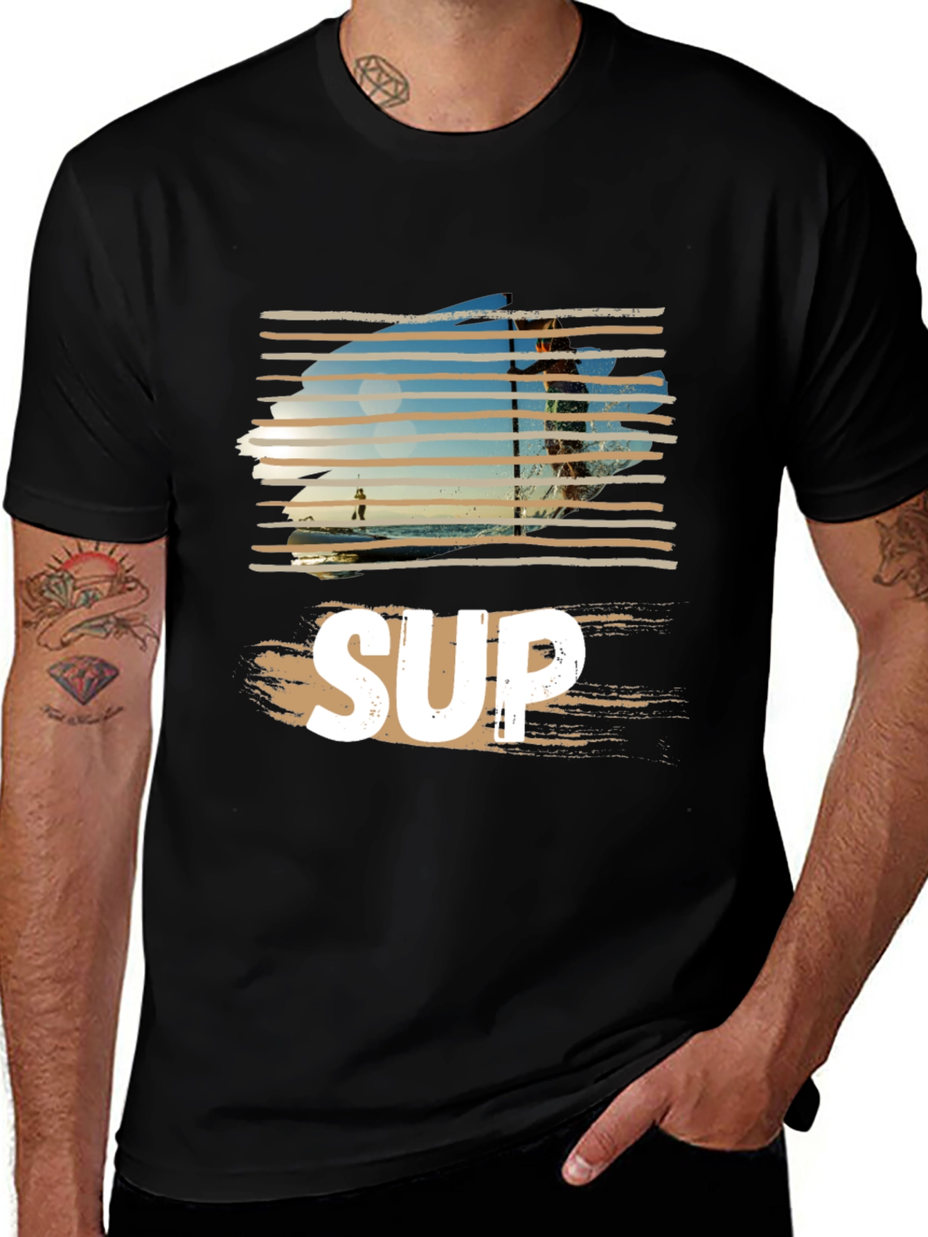 SUP Graphic T-Shirt - Stand Up Paddle Boarder Tee