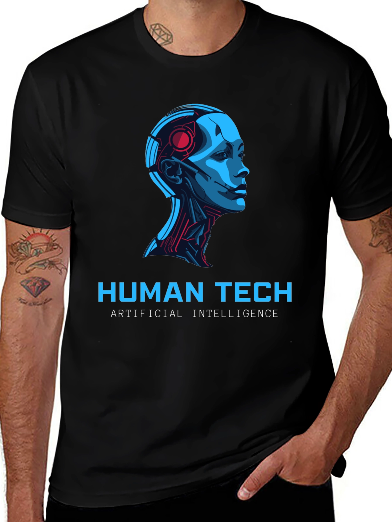 Variant 7 of Human Tech Artificial Intelligence T-Shirt