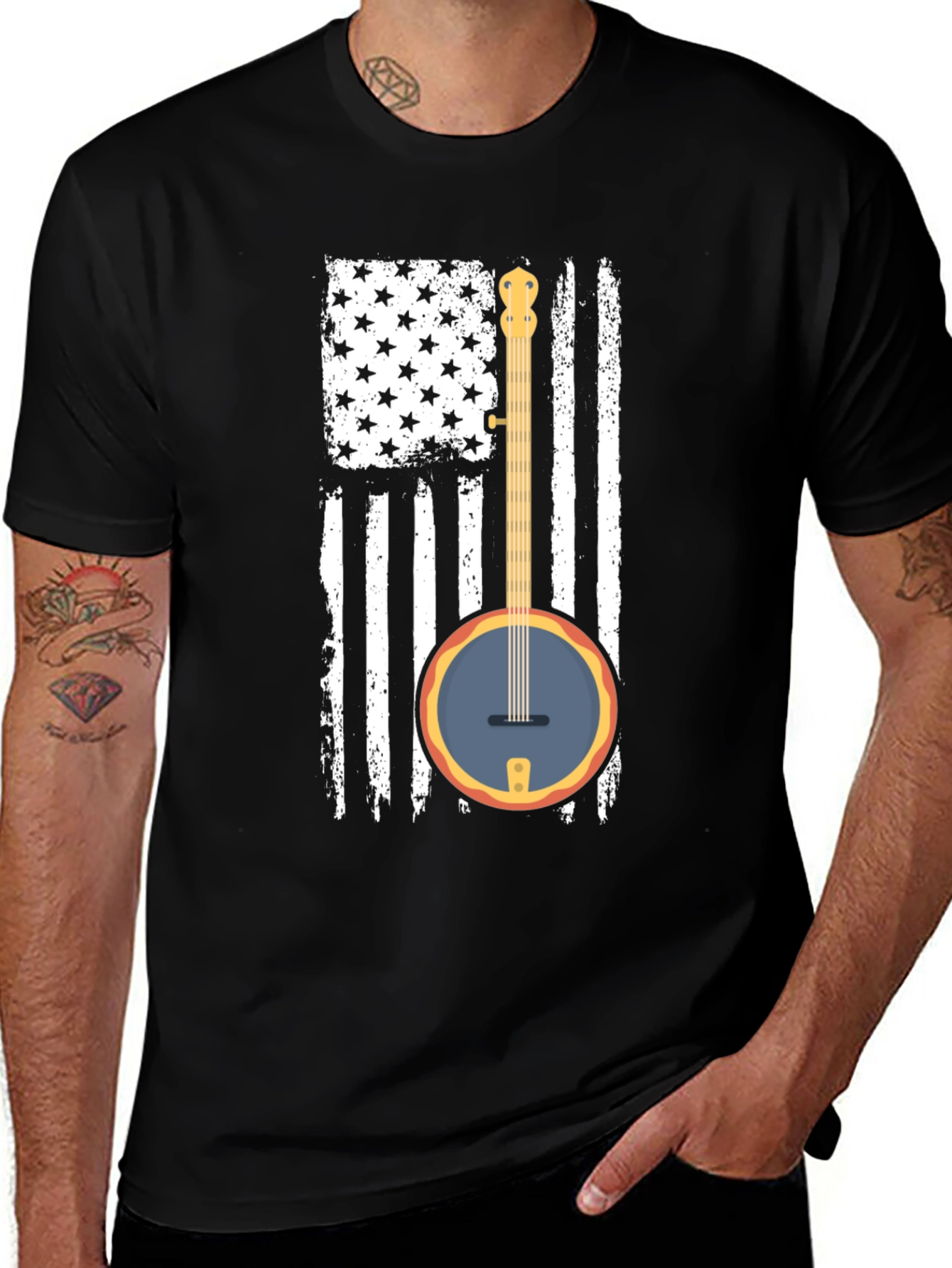 Variant 23 of Banjo American Flag T-Shirt