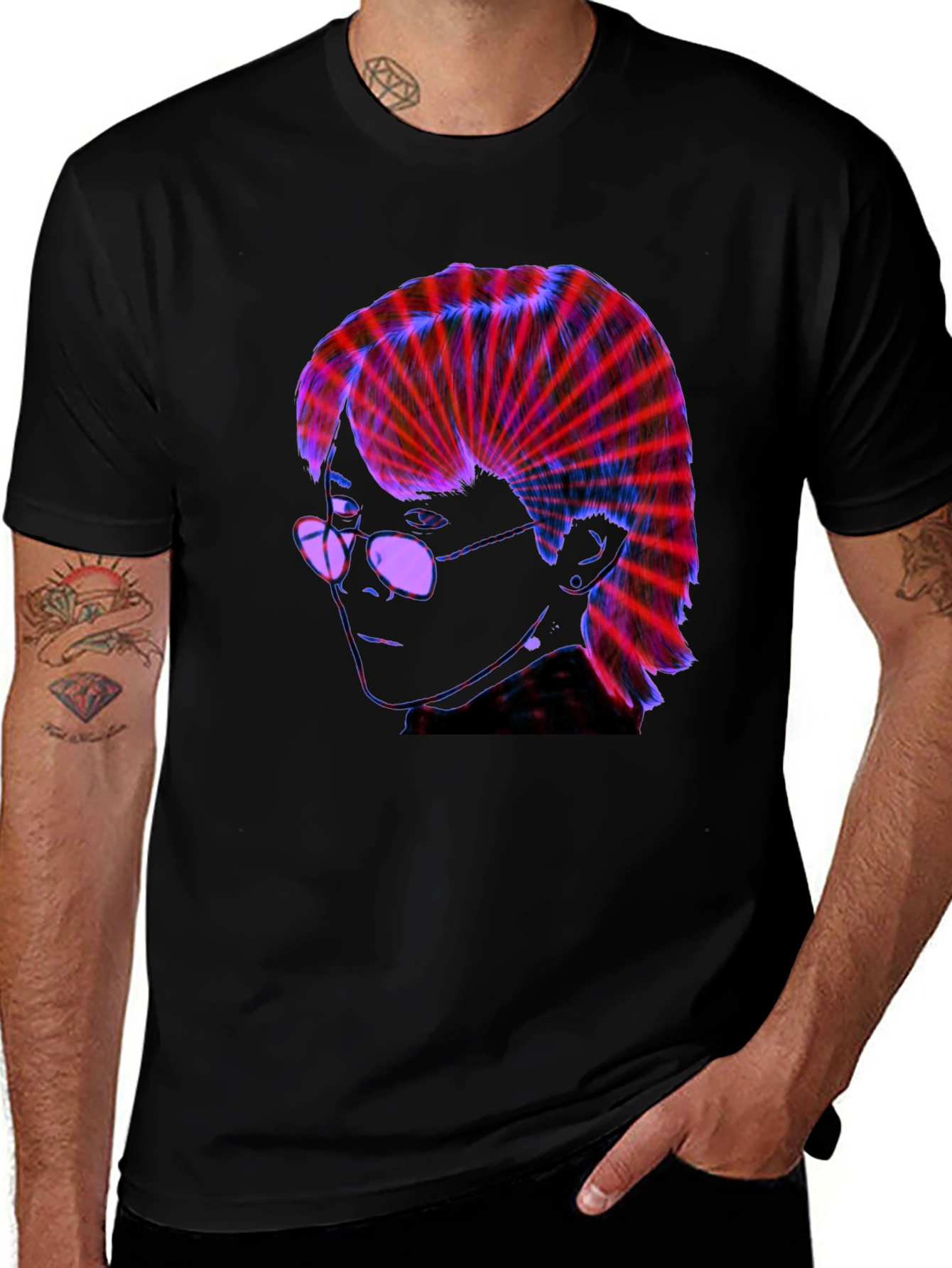 Variant 27 of Retro Pop Art Graphic Tee - Trendy Black T-Shirt