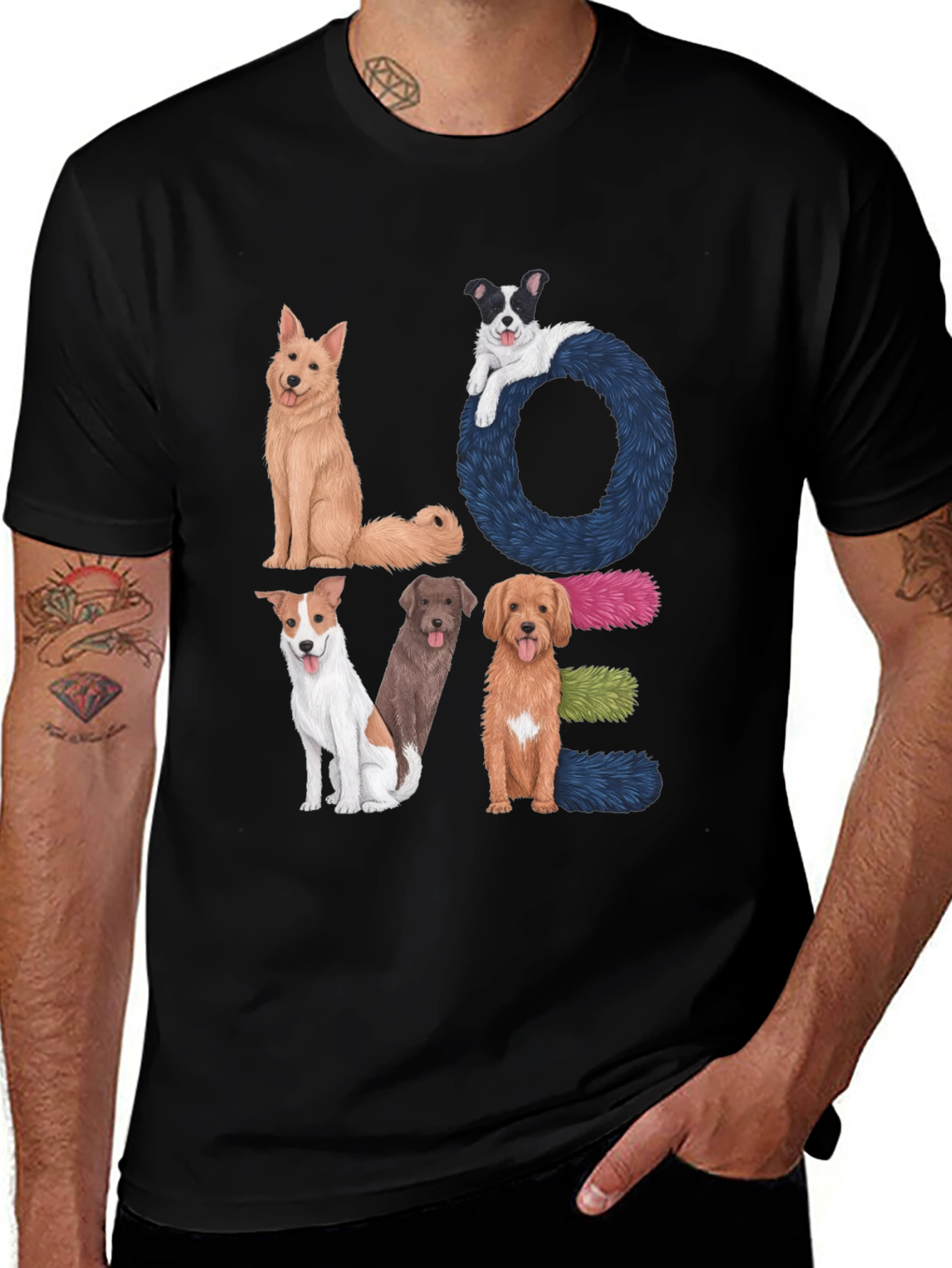 Variant 15 of Dog LOVE Graphic Tee - Pet Lover Shirt