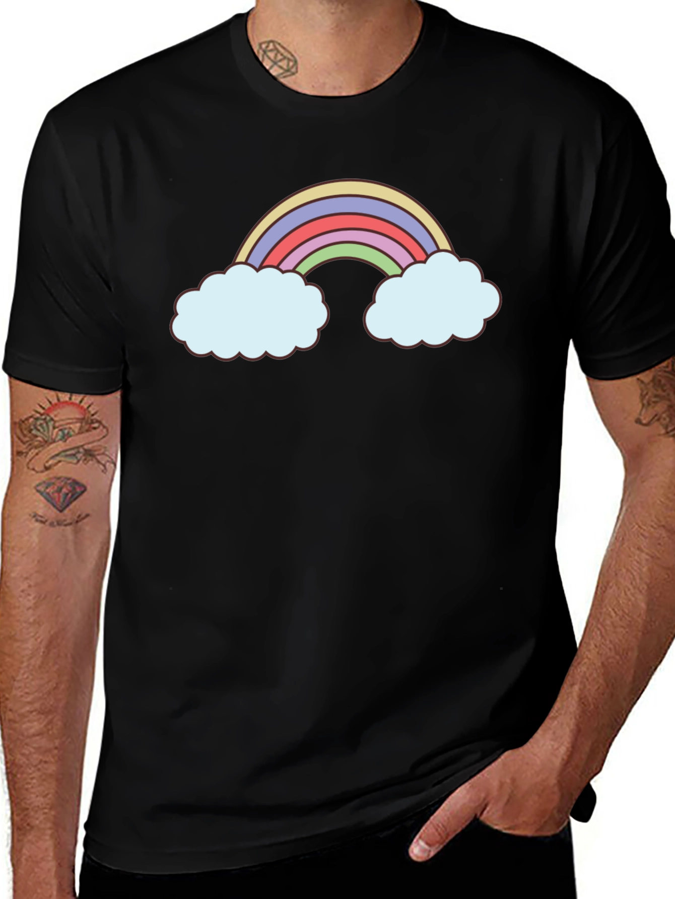 Variant 22 of Rainbow Cloud Graphic T-Shirt