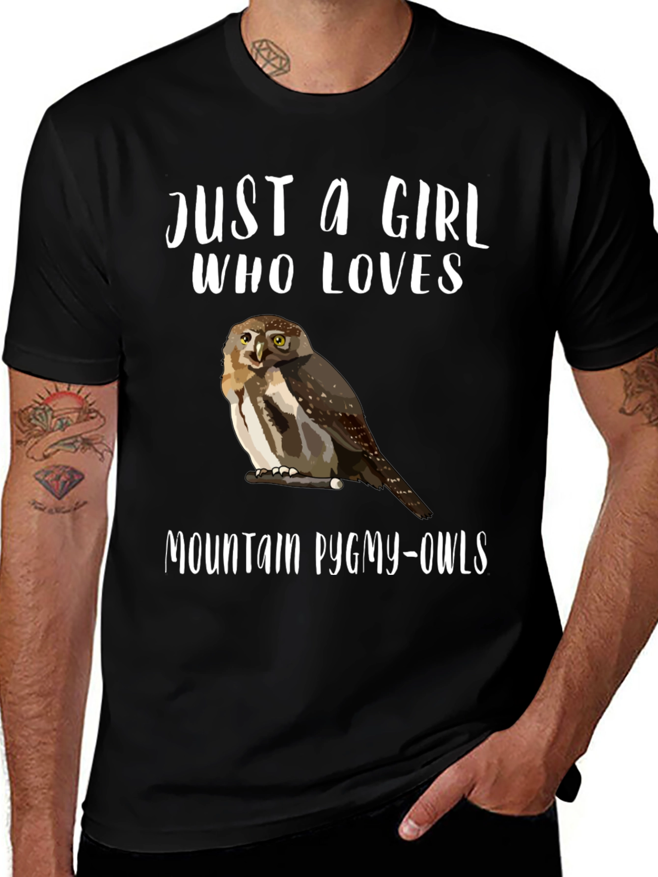 Variant 30 of Just a Girl Who Loves Mountain Pygmy-Owls T-Shirt