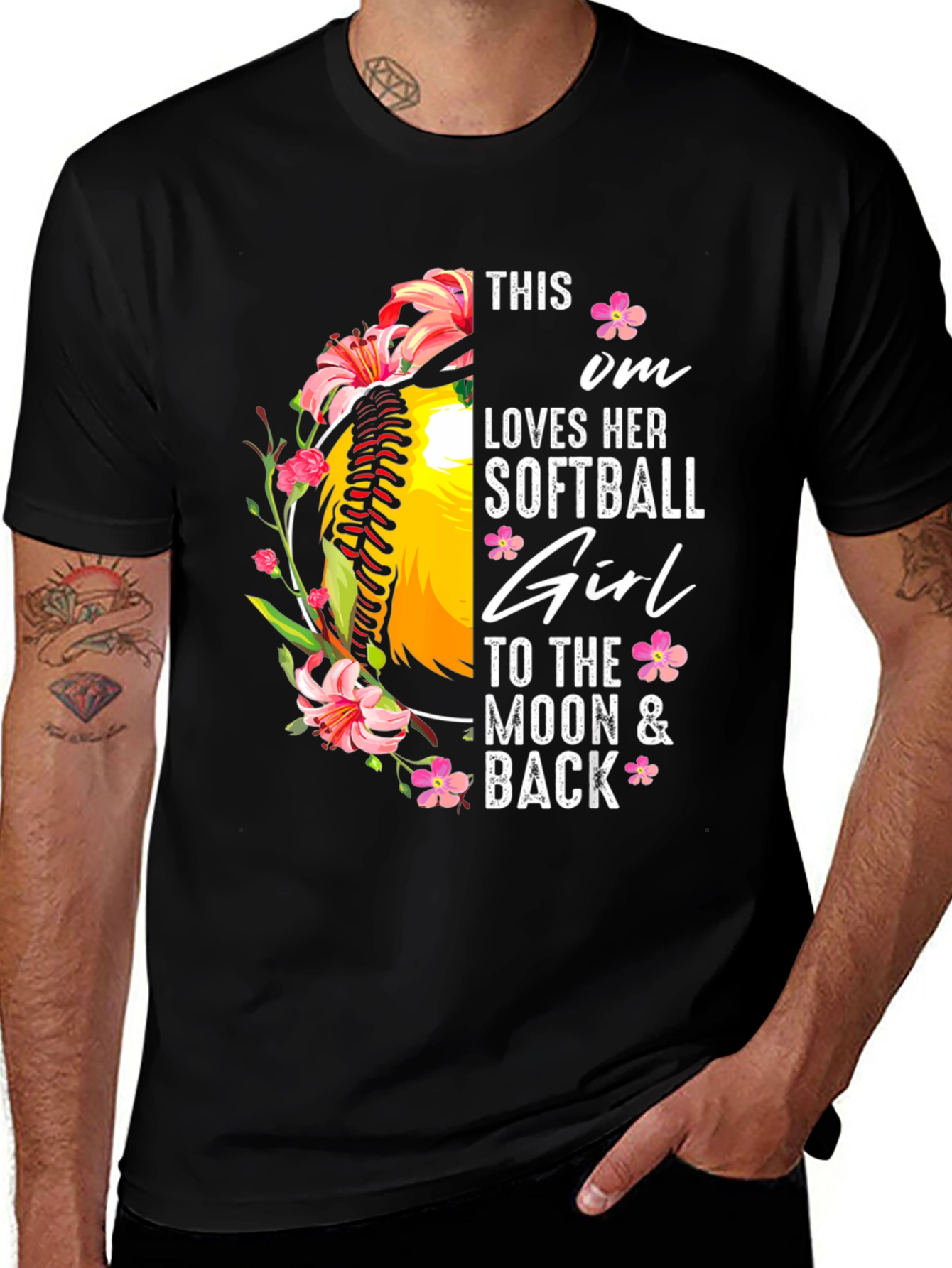 Softball Mom Graphic Tee - Gift for Softball Moms