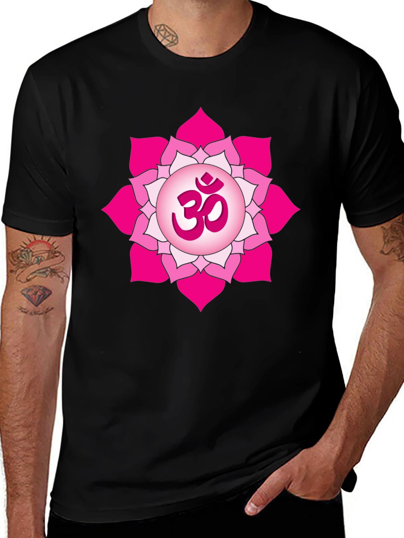 Variant 28 of Om Lotus Flower Graphic T-Shirt