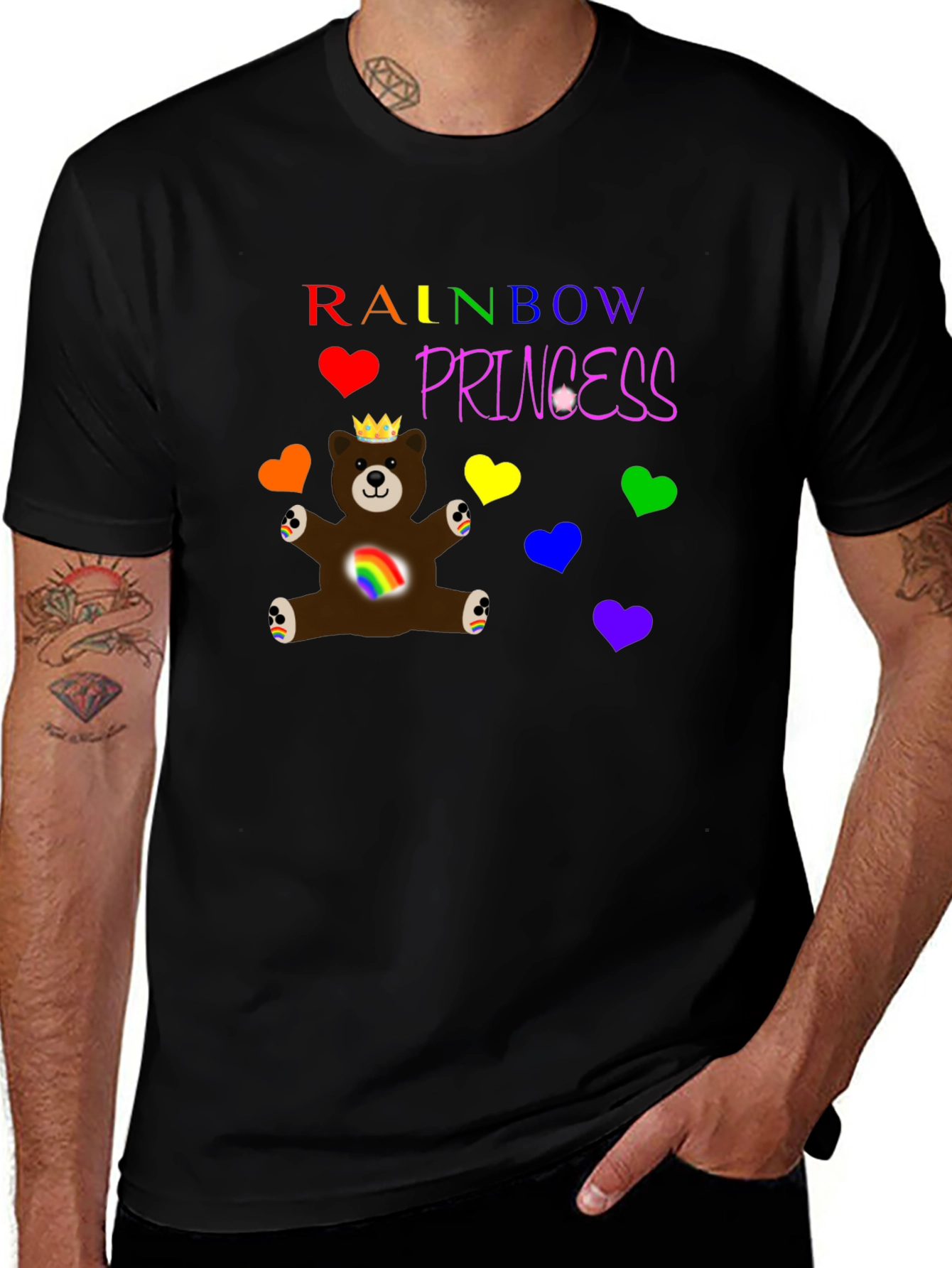 Variant 7 of Rainbow Princess Bear T-Shirt
