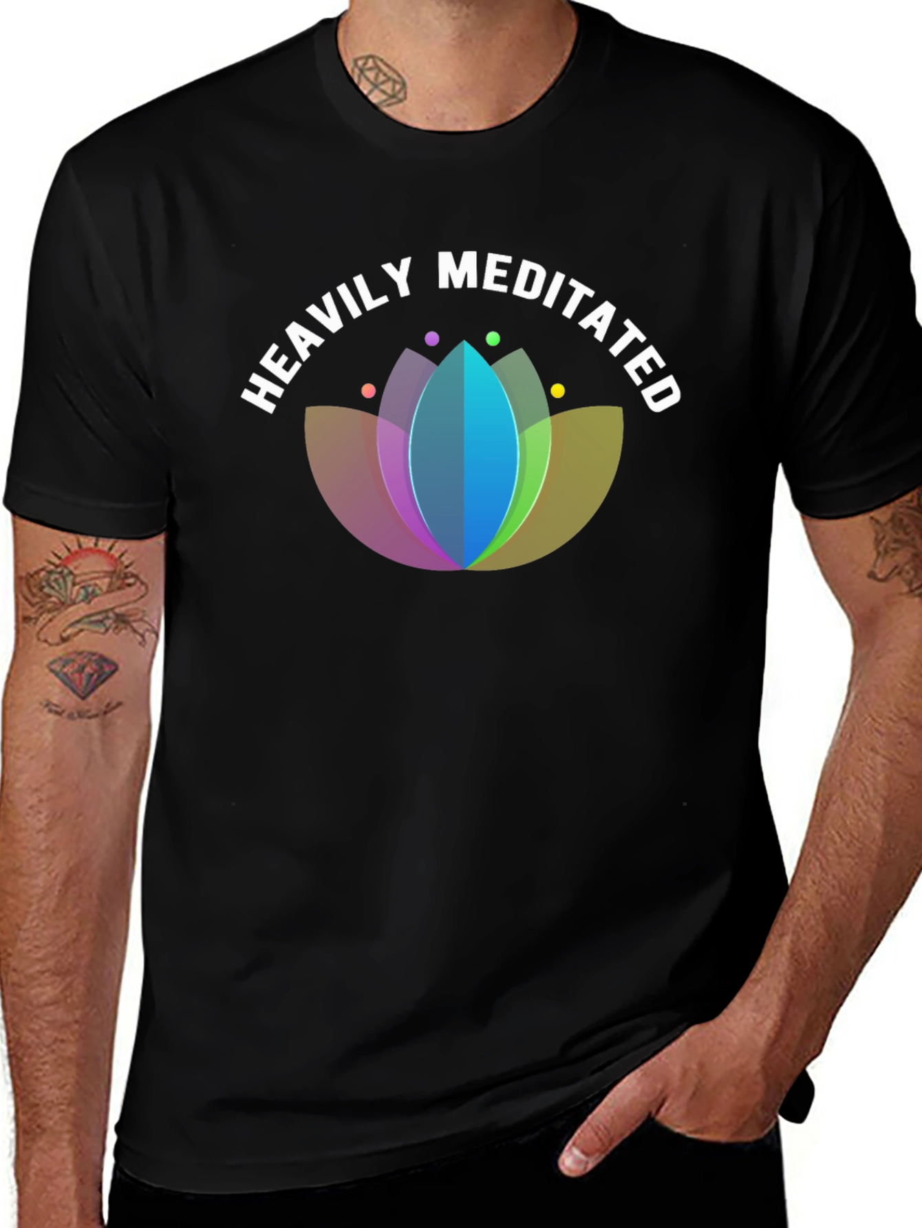 Variant 17 of Heavily Meditated Lotus Graphic T-Shirt