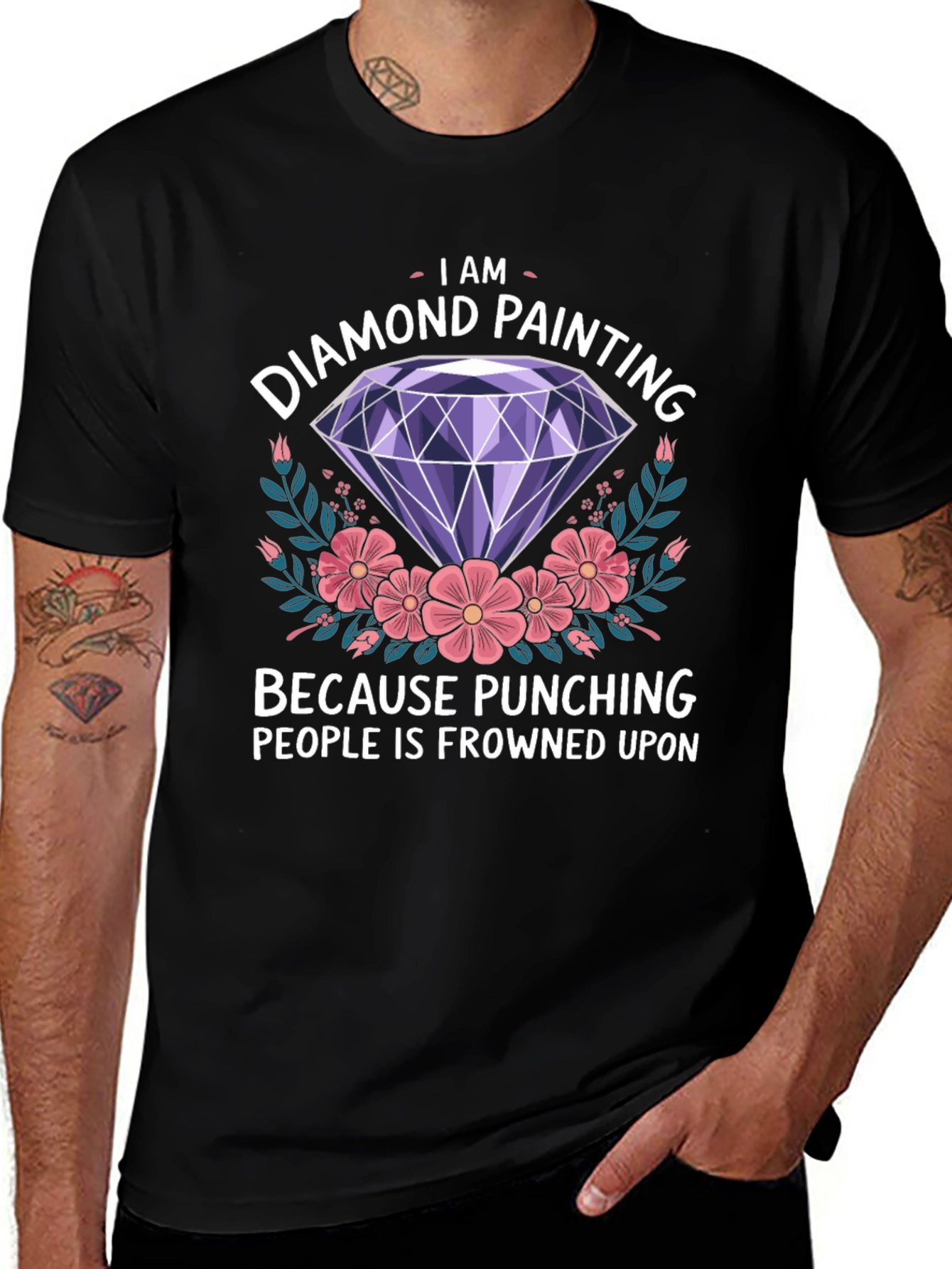 Black Diamond Painting Humor T-Shirt main image