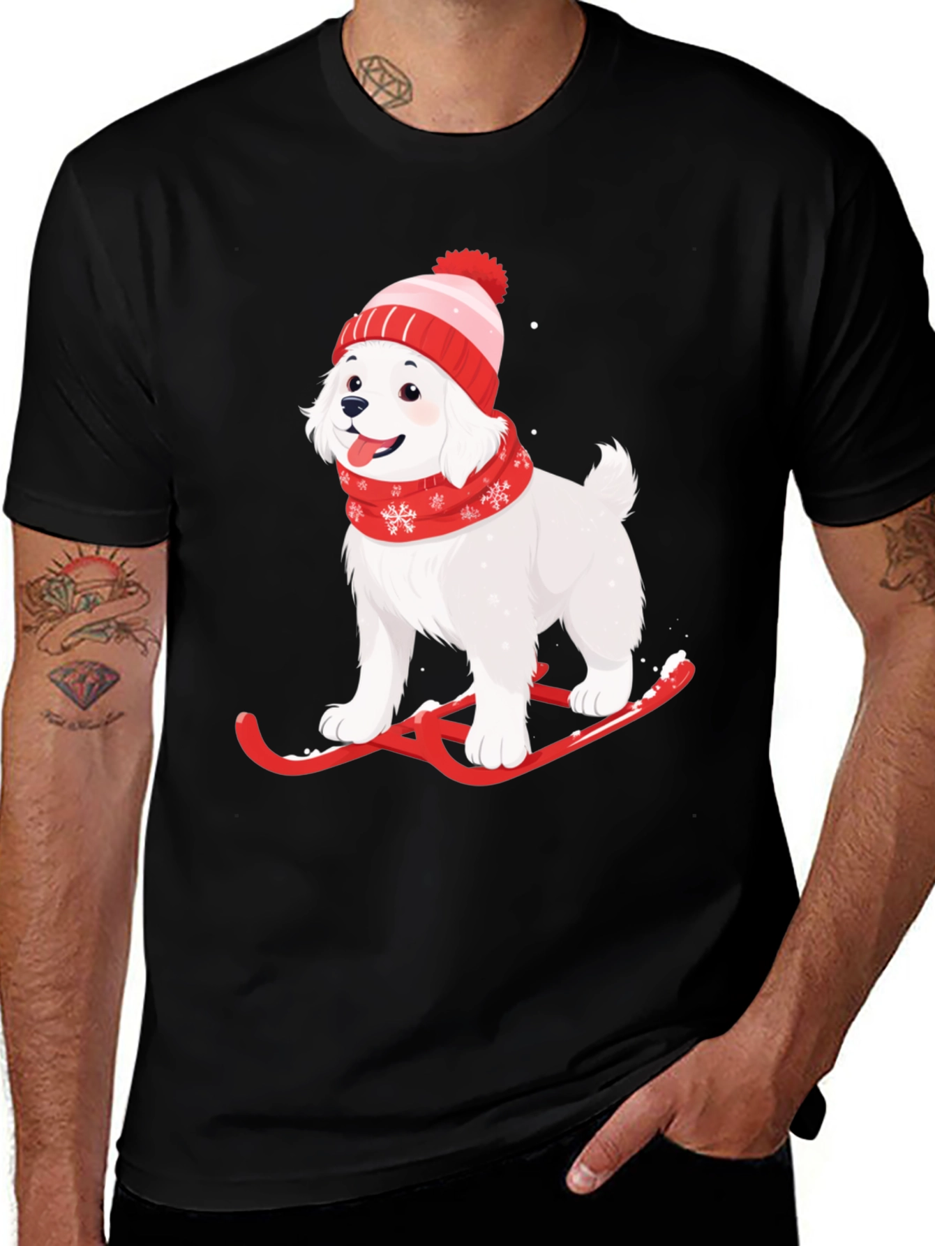 Variant 25 of Winter Dog Sledding T-Shirt