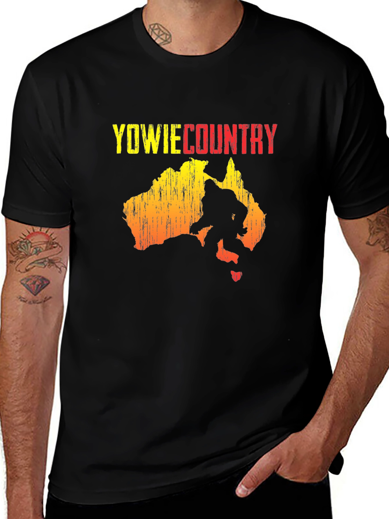 Variant 16 of Yowie Country T-Shirt - Australia Bigfoot