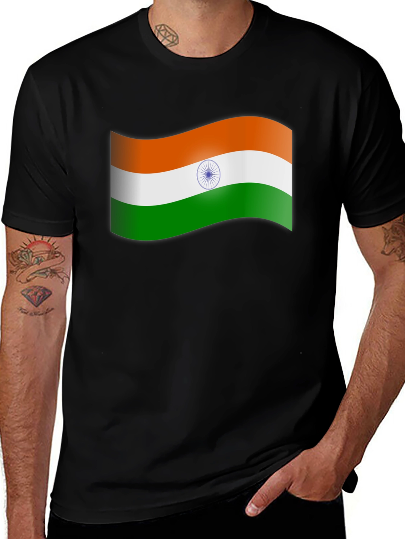 Variant 23 of India Flag T-Shirt - Patriotic Graphic Tee