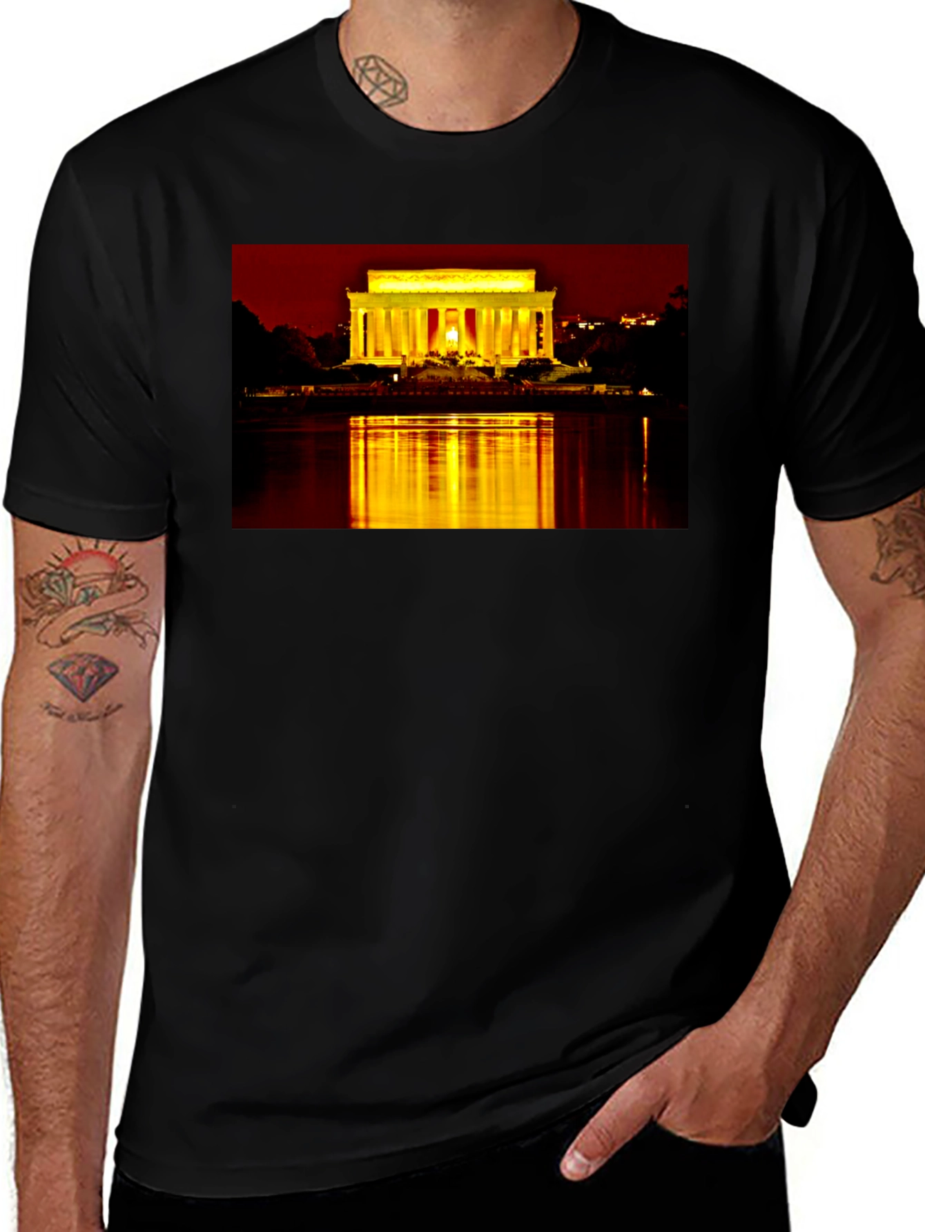 Variant 3 of Lincoln Memorial Graphic T-Shirt