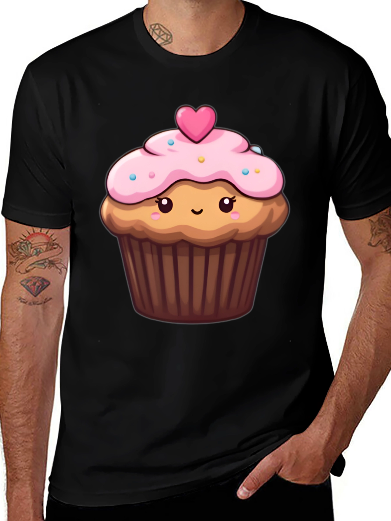 Variant 5 of Cute Cupcake Graphic Tee - Sweet Treat Shirt