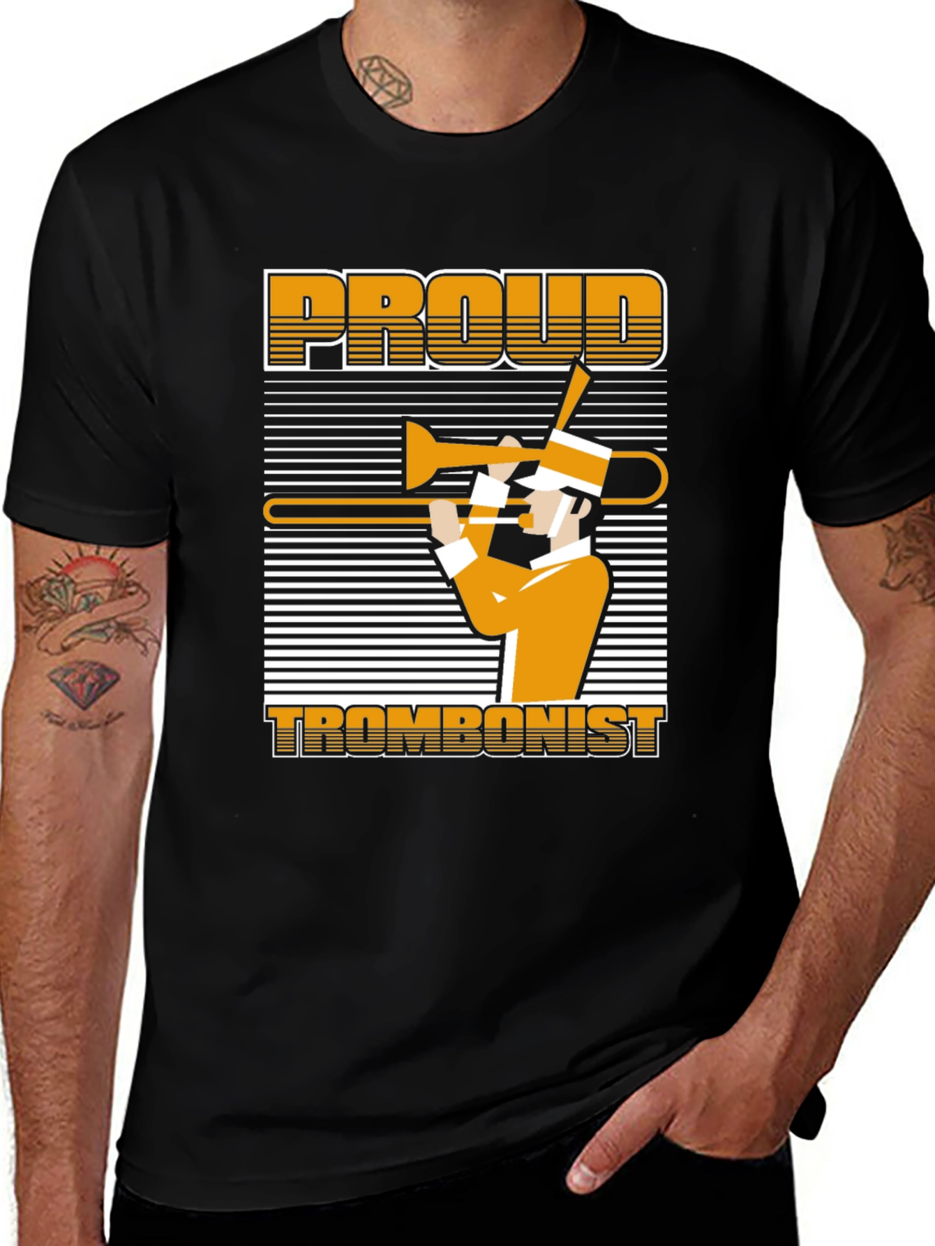 Variant 13 of Proud Trombonist T-Shirt - Band Musician Apparel