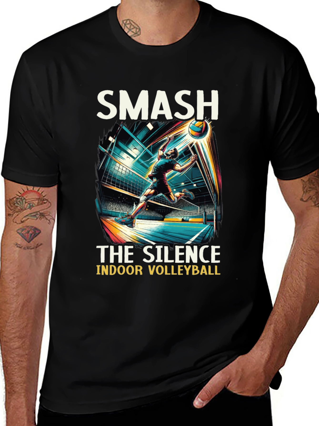 Variant 18 of Smash the Silence Indoor Volleyball T-Shirt