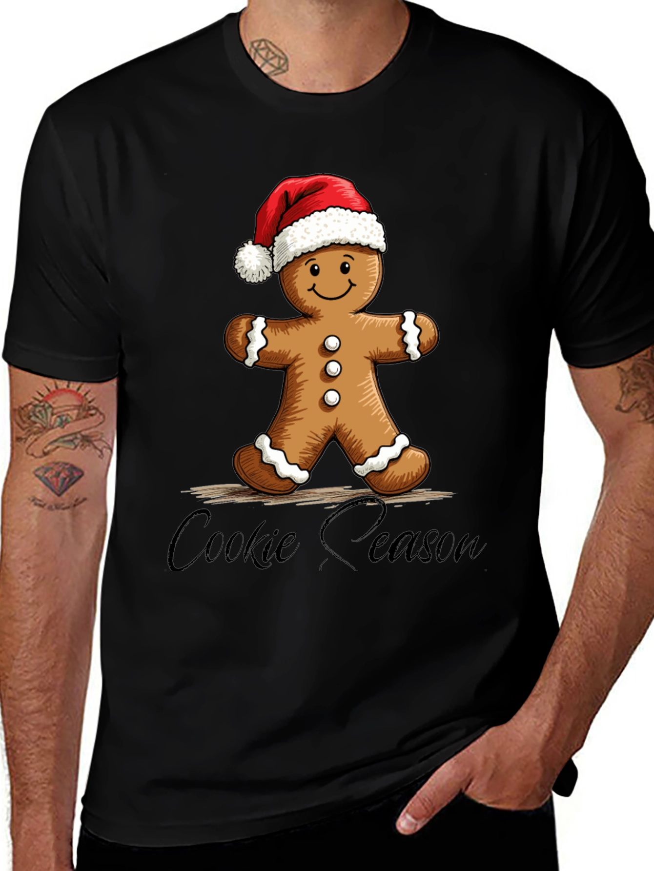 Variant 28 of Cookie Season Gingerbread Man Christmas T-Shirt
