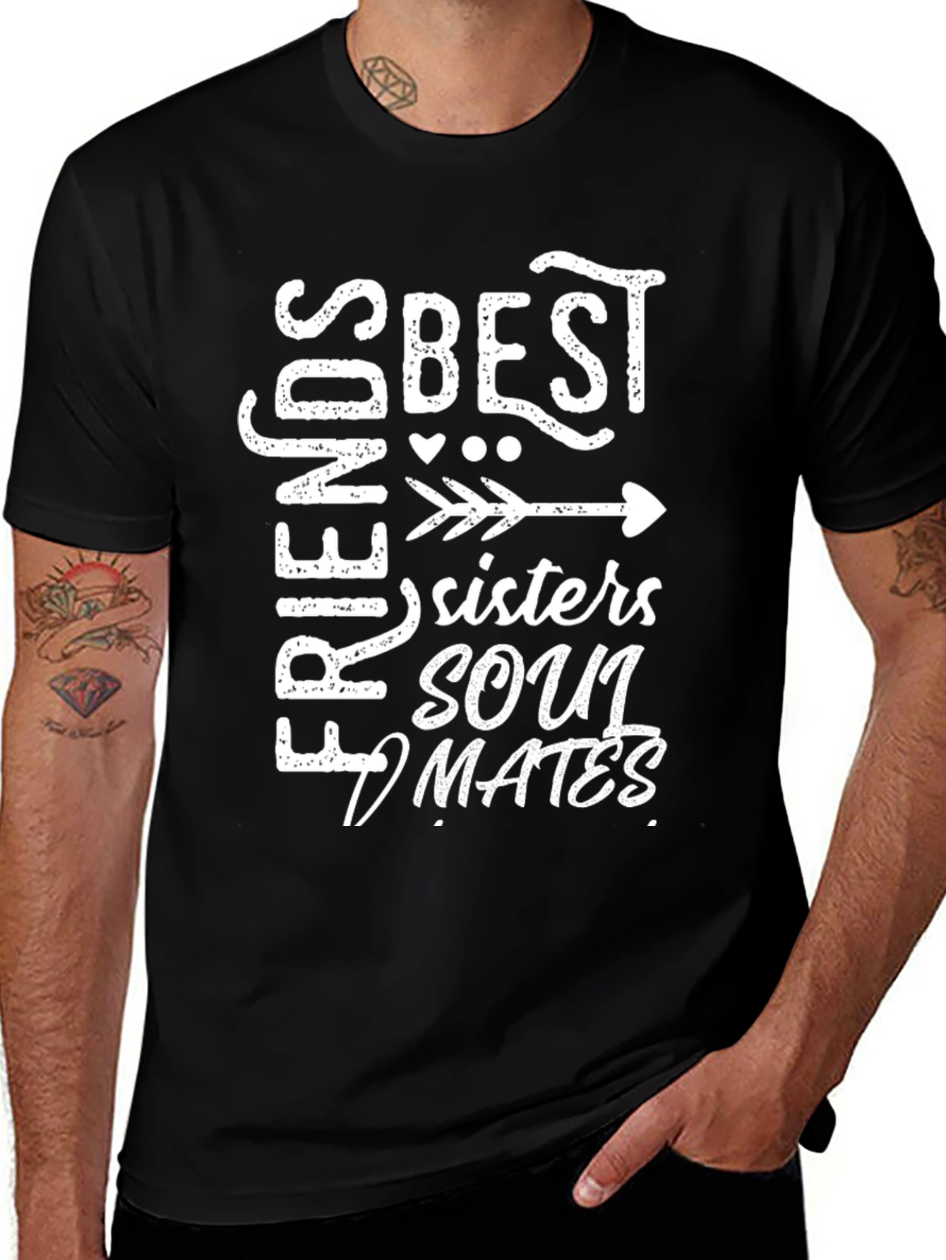 Best Friends Sisters Soul Mates Graphic Tee