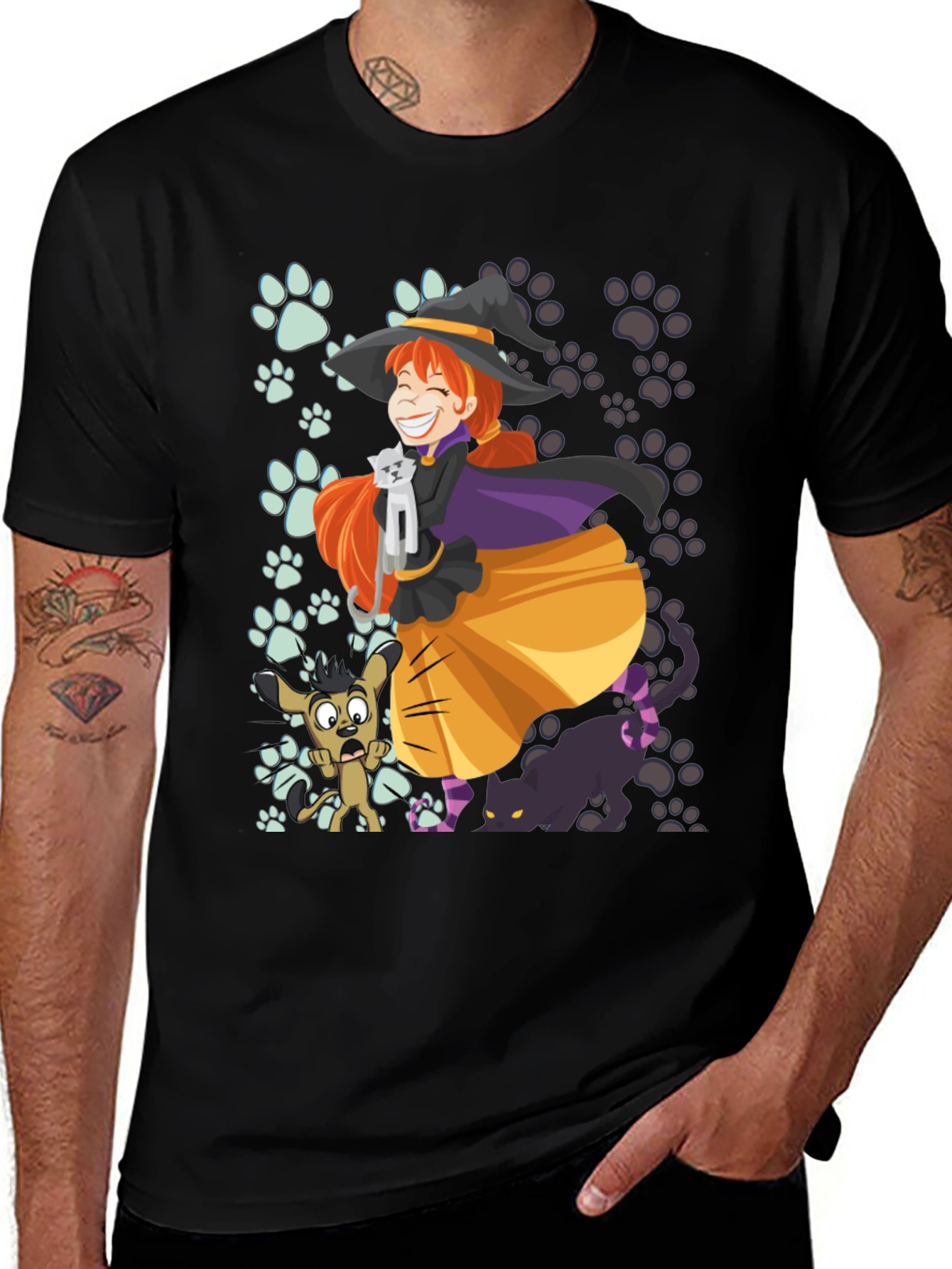 Variant 29 of Witch and Pets T-Shirt