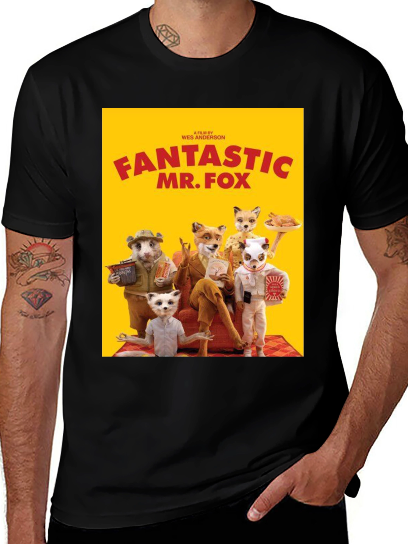 Variant 20 of Fantastic Mr. Fox Movie Poster Black T-Shirt