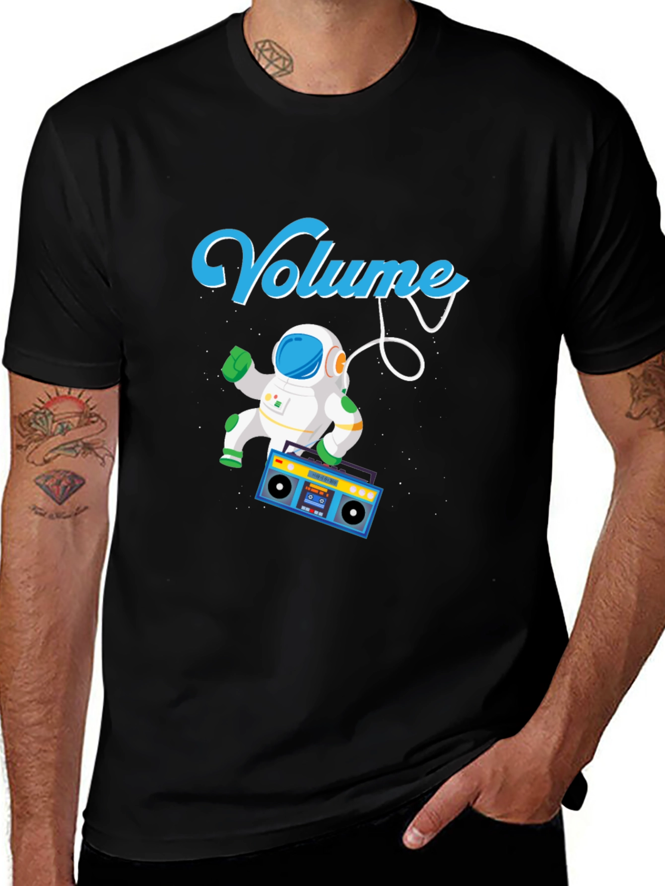 Volume Astronaut T-Shirt - Space Boombox