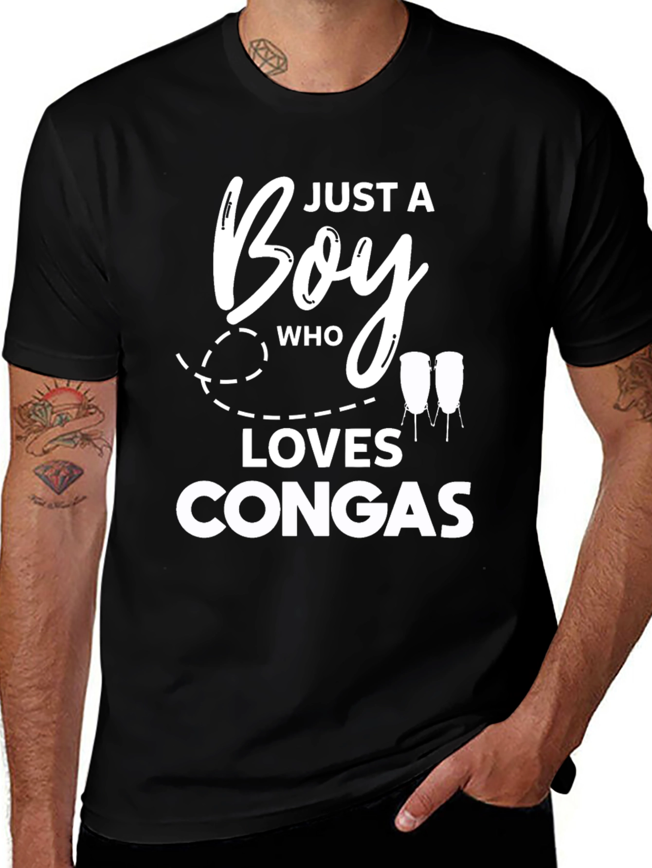 Variant 27 of Just a Boy Who Loves Congas T-Shirt