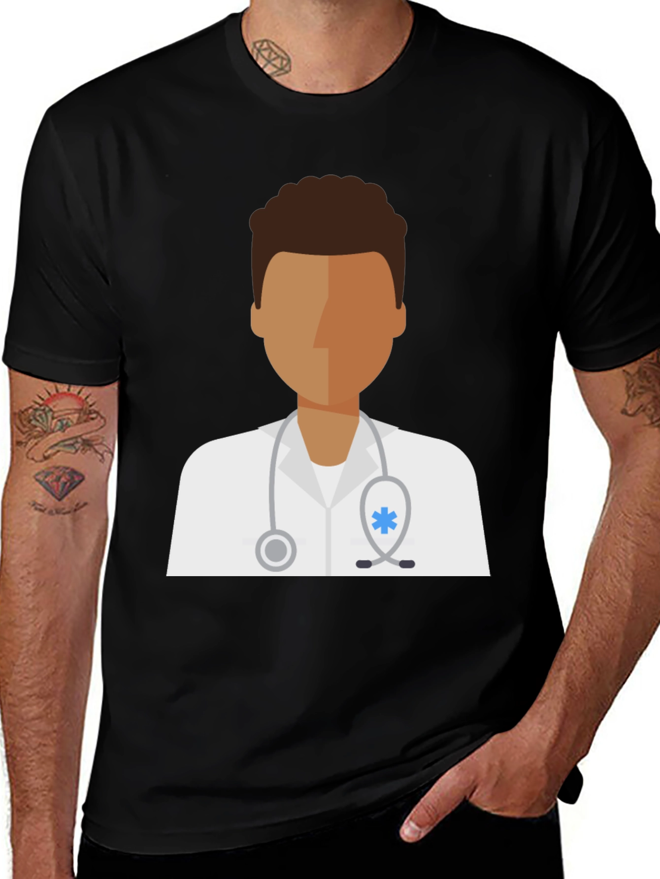 Variant 14 of Doctor Graphic Tee - Unisex Black Cotton T-Shirt