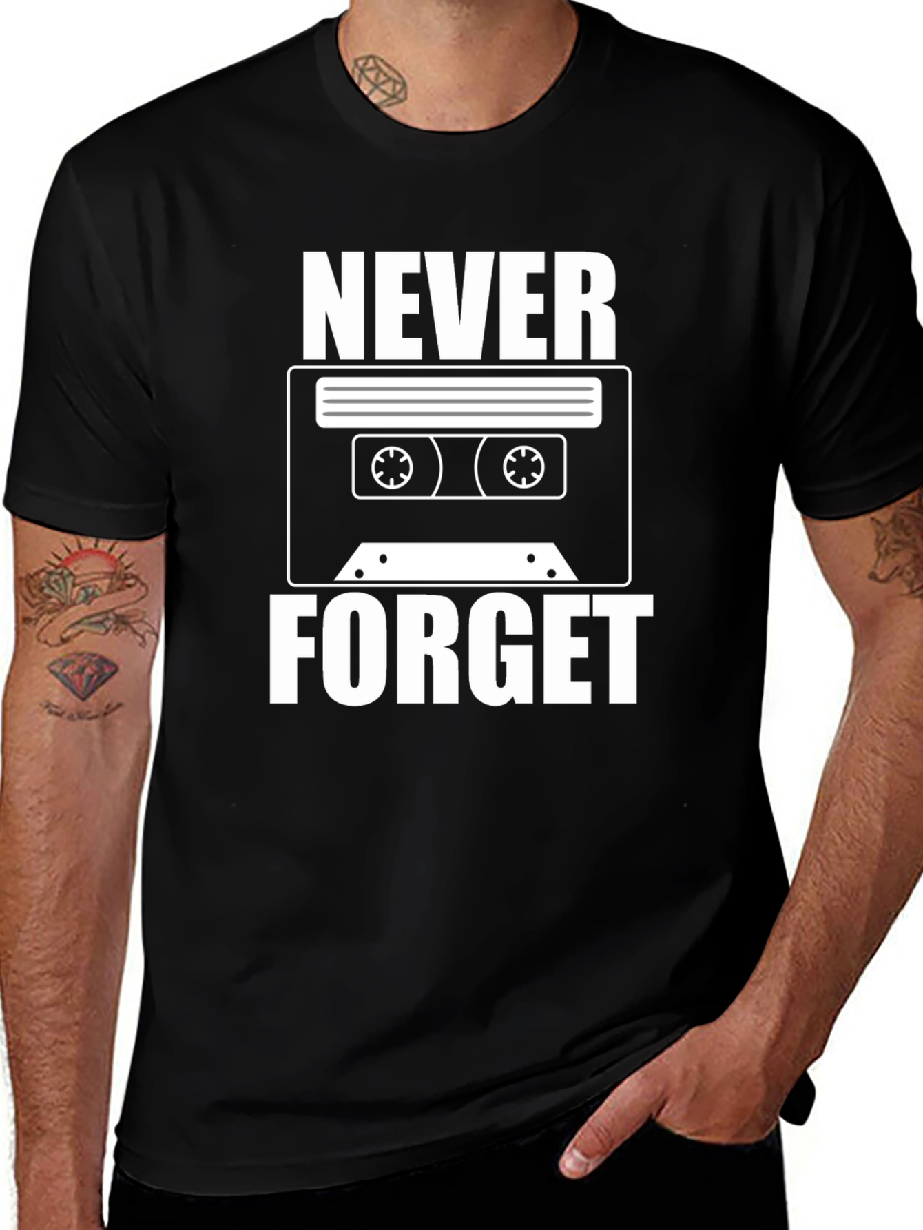 Variant 15 of Never Forget Cassette Tape Graphic T-Shirt