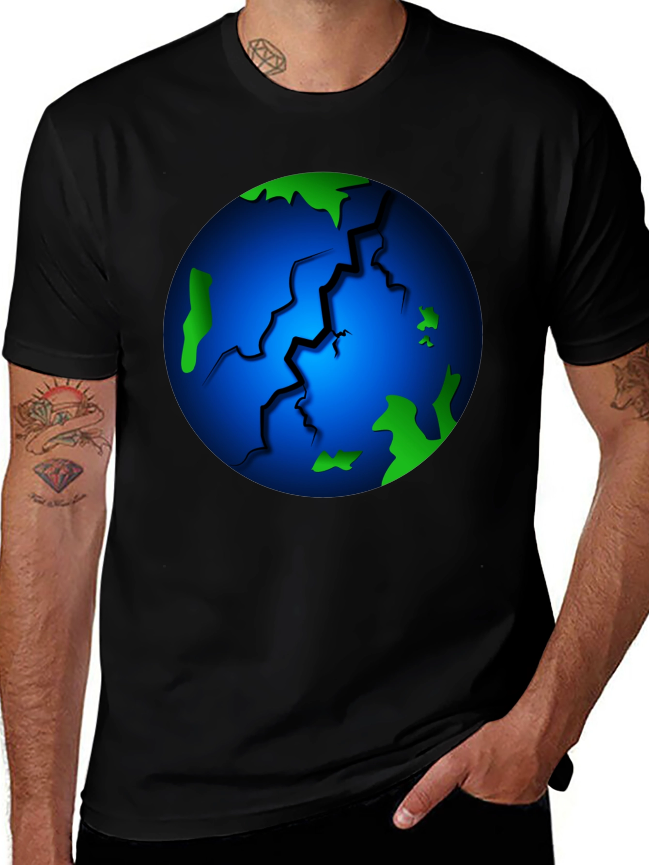 Variant 26 of Cracked Earth Graphic T-Shirt - Global Issues Tee