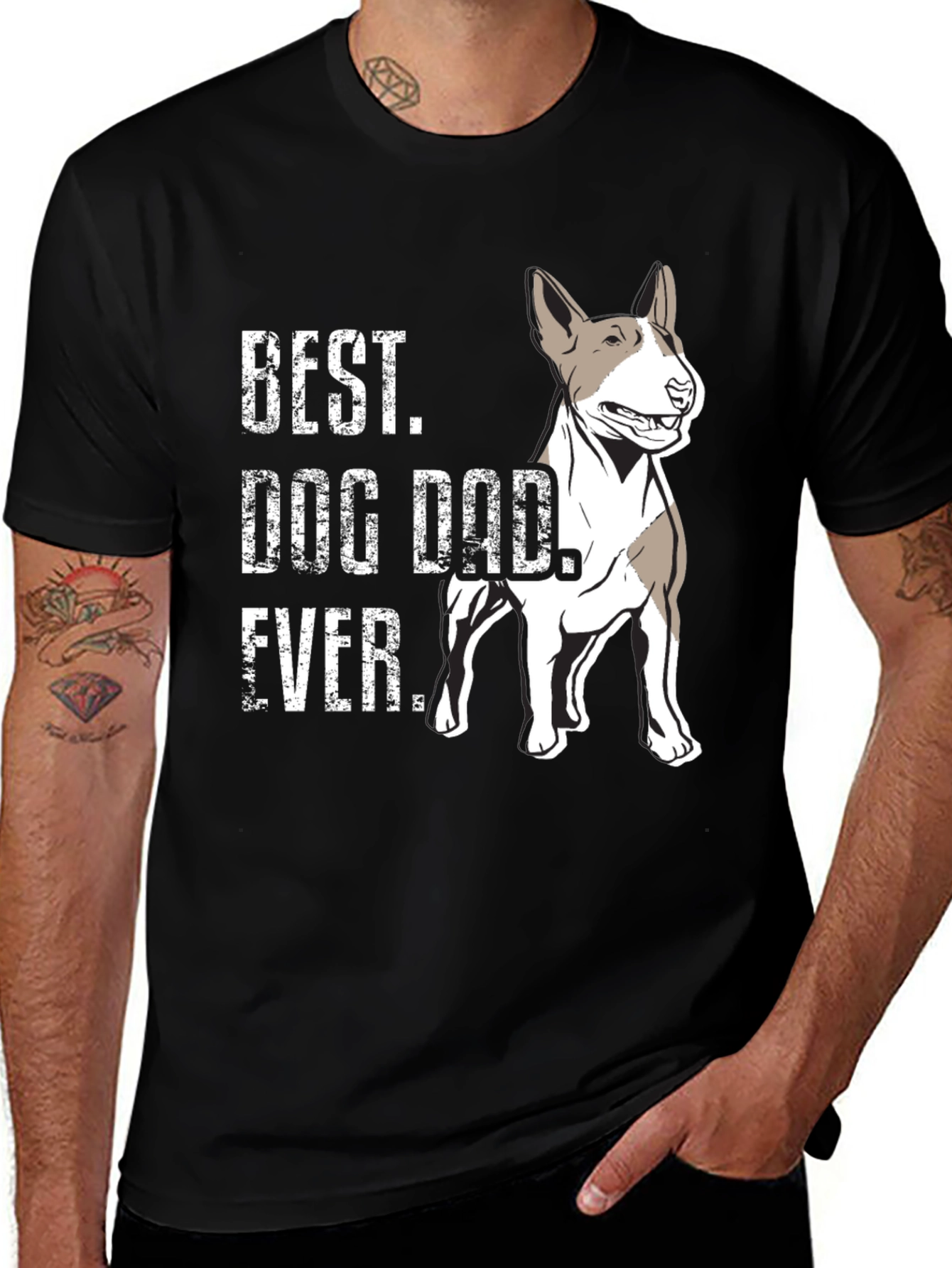 Variant 13 of Best Dog Dad Ever T-Shirt - Bull Terrier