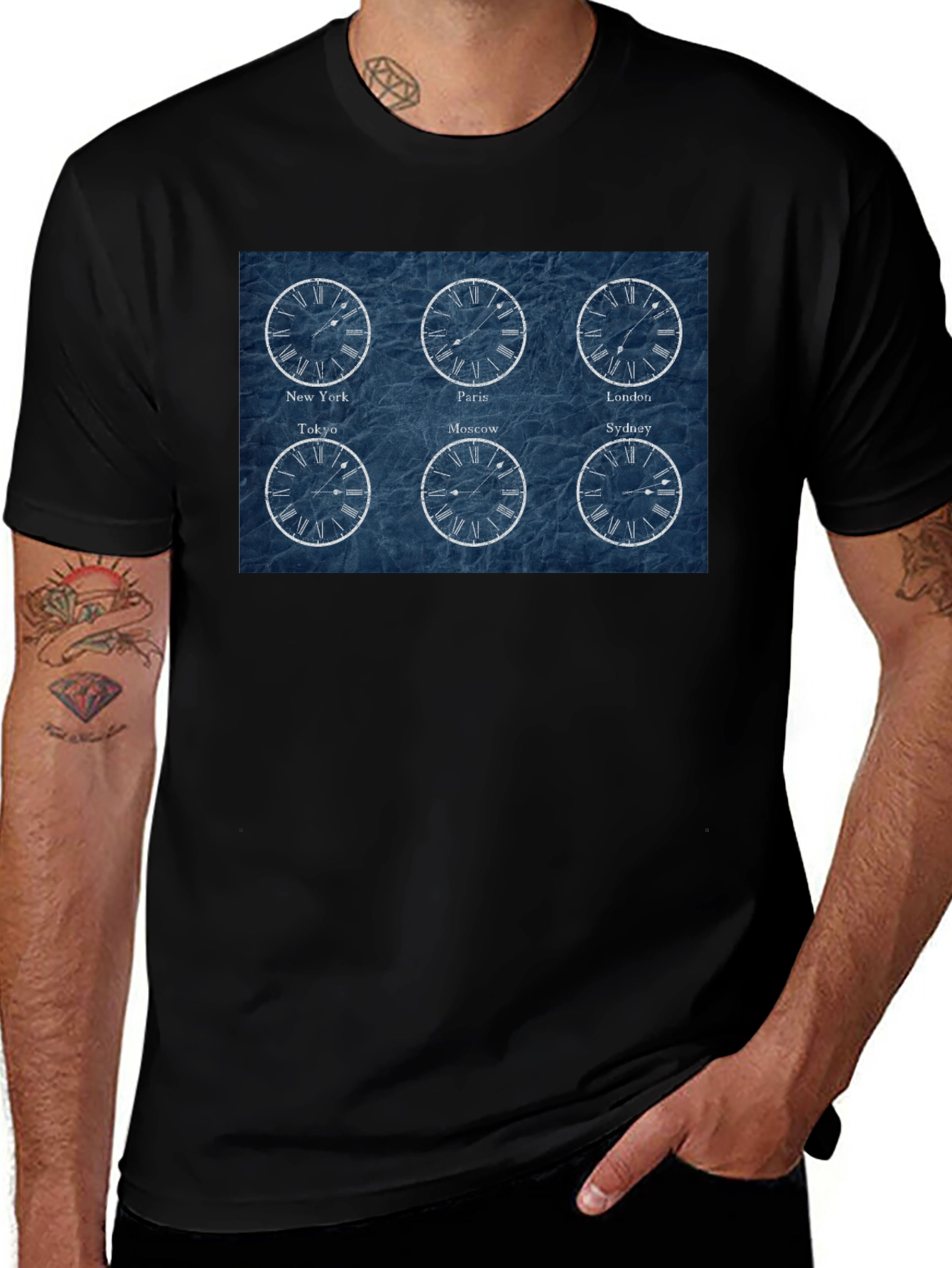Variant 28 of World Time Zone T-Shirt - Travel Themed Tee