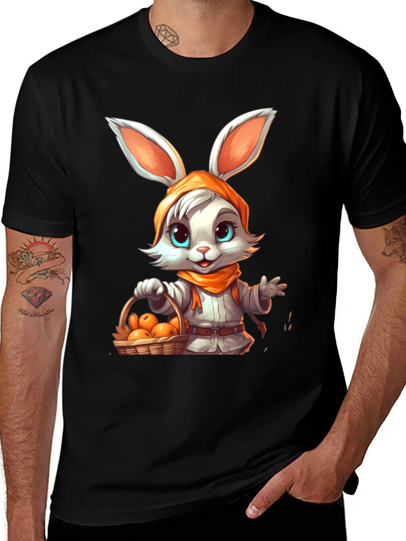 Variant 27 of Cute Bunny Rabbit T-Shirt - Whimsical Design