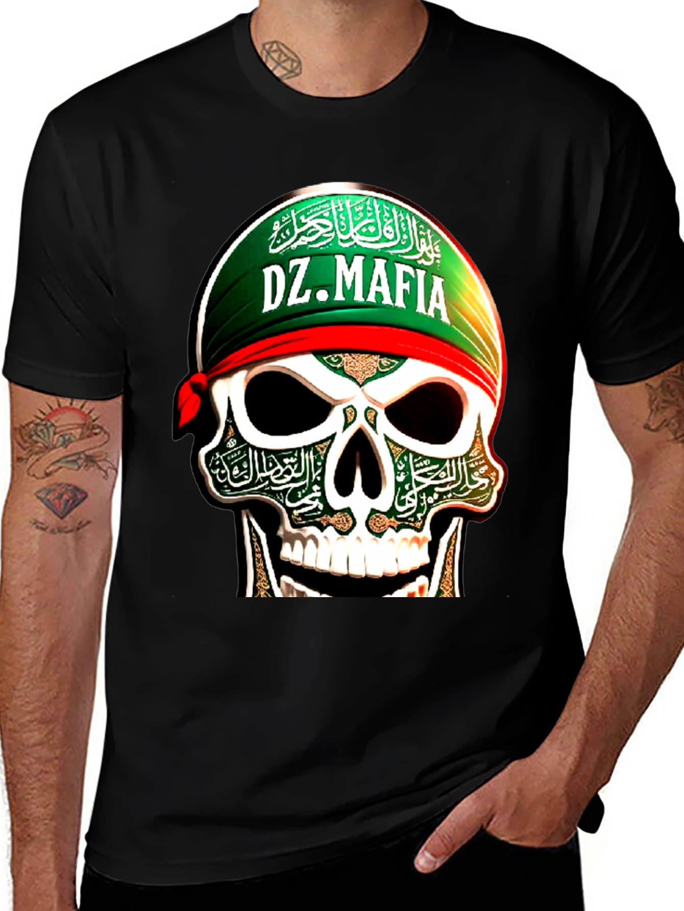Variant 20 of DZ Mafia Skull Graphic Tee