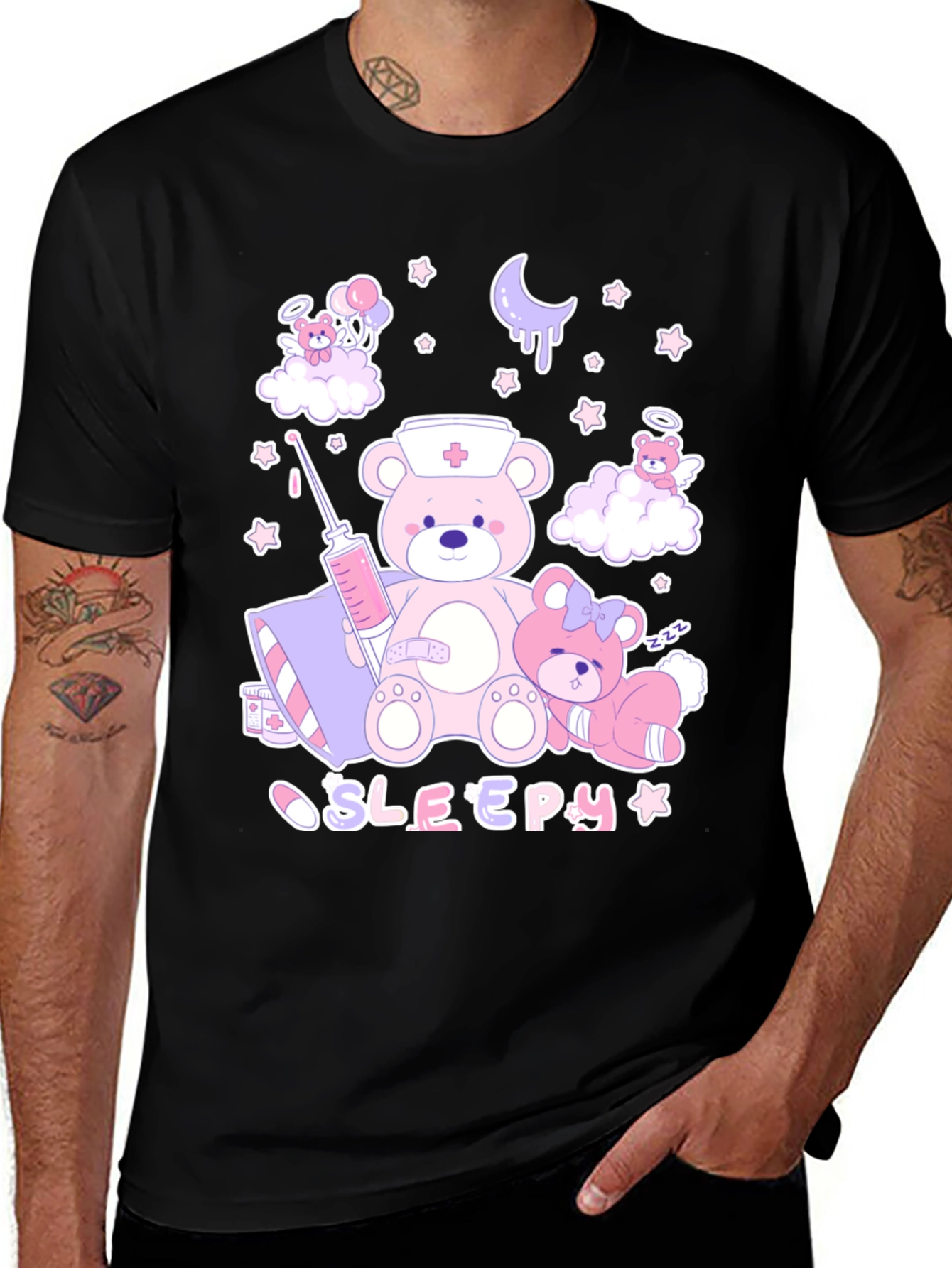 Variant 25 of Kawaii Nurse Bear Graphic T-Shirt