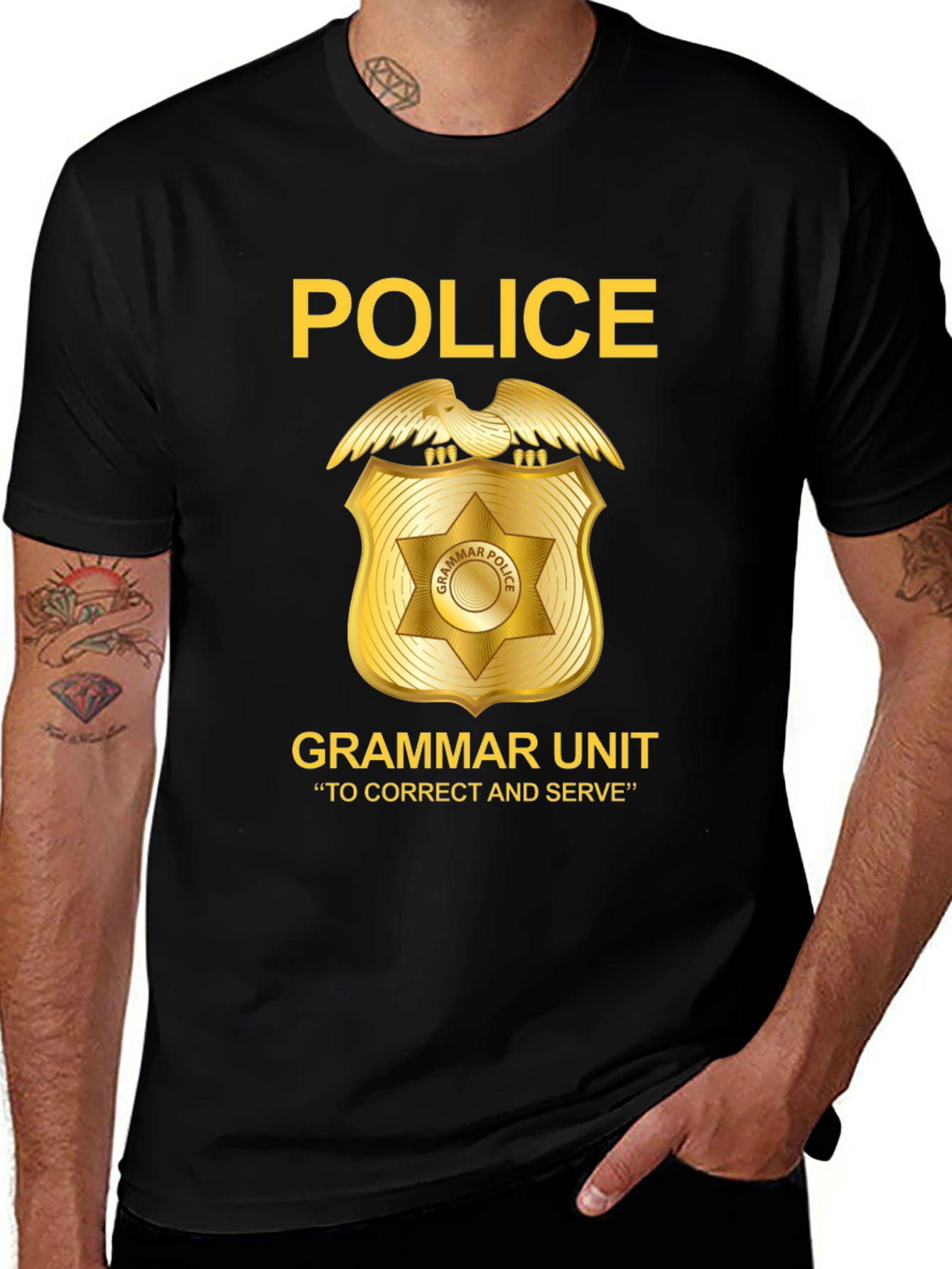 Variant 26 of Grammar Police T-Shirt - Correct and Serve