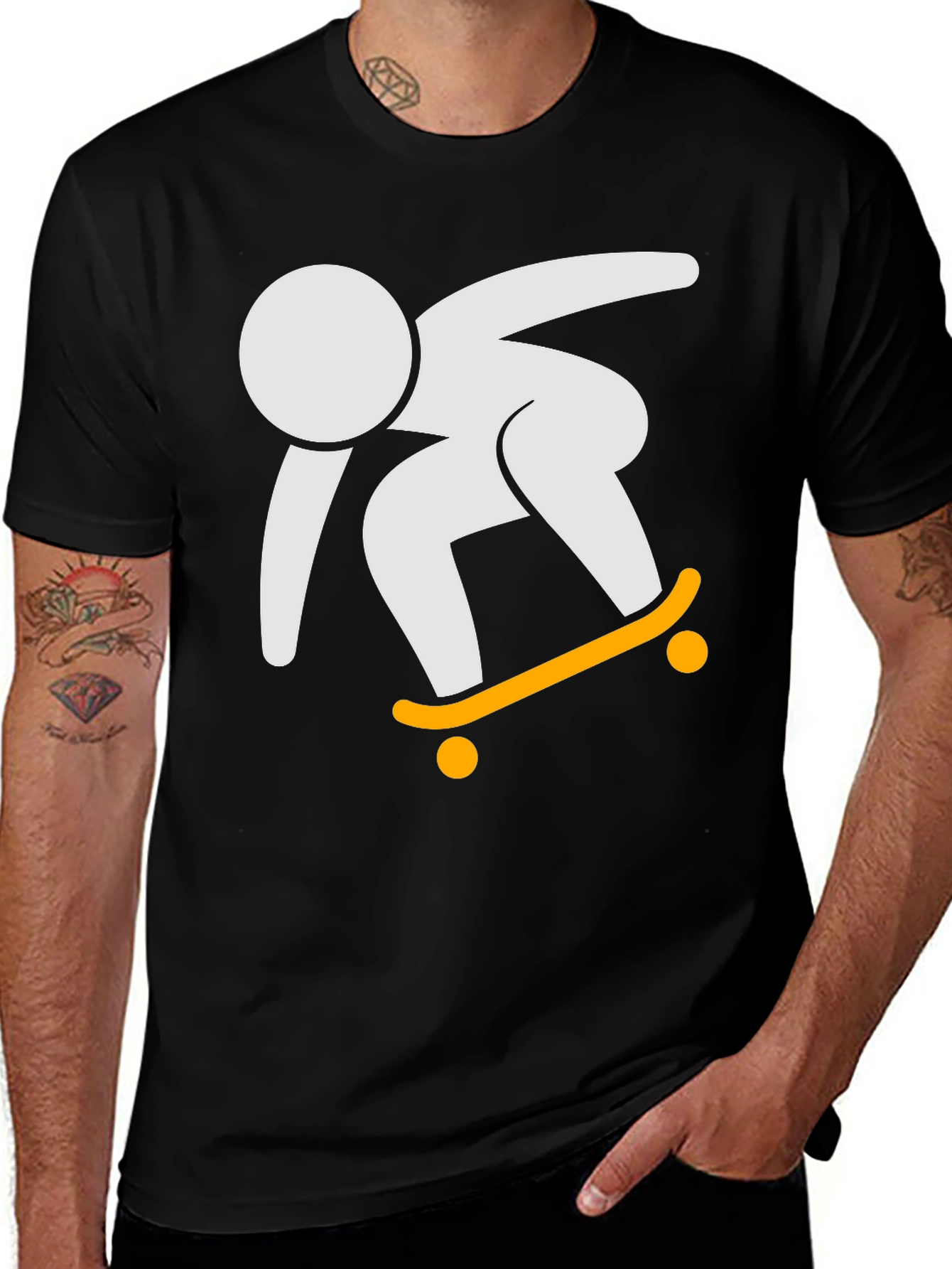 Variant 22 of Skateboarder Graphic T-Shirt - Cool Skater Tee