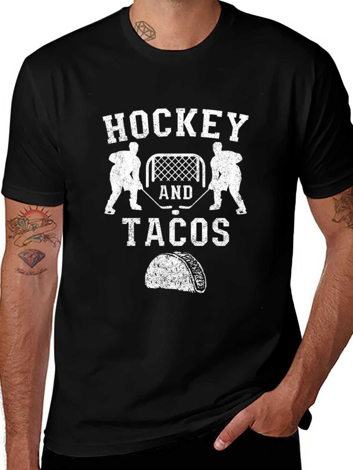 Variant 19 of Hockey and Tacos Graphic T-Shirt