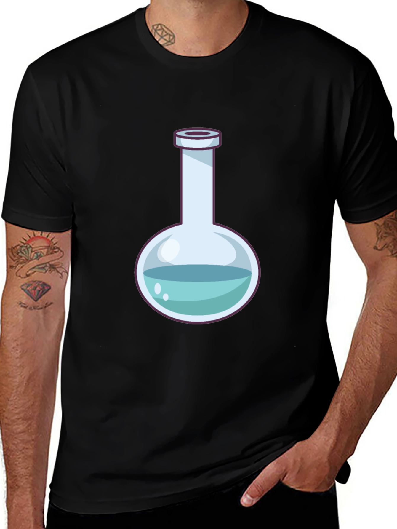 Science Flask Graphic Tee - Black