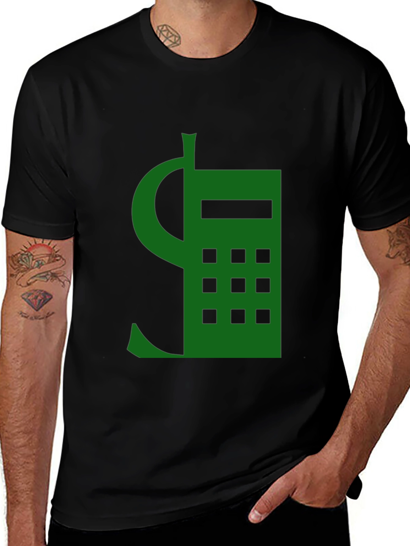 Variant 10 of Retro Cell Phone Graphic Tee - Black
