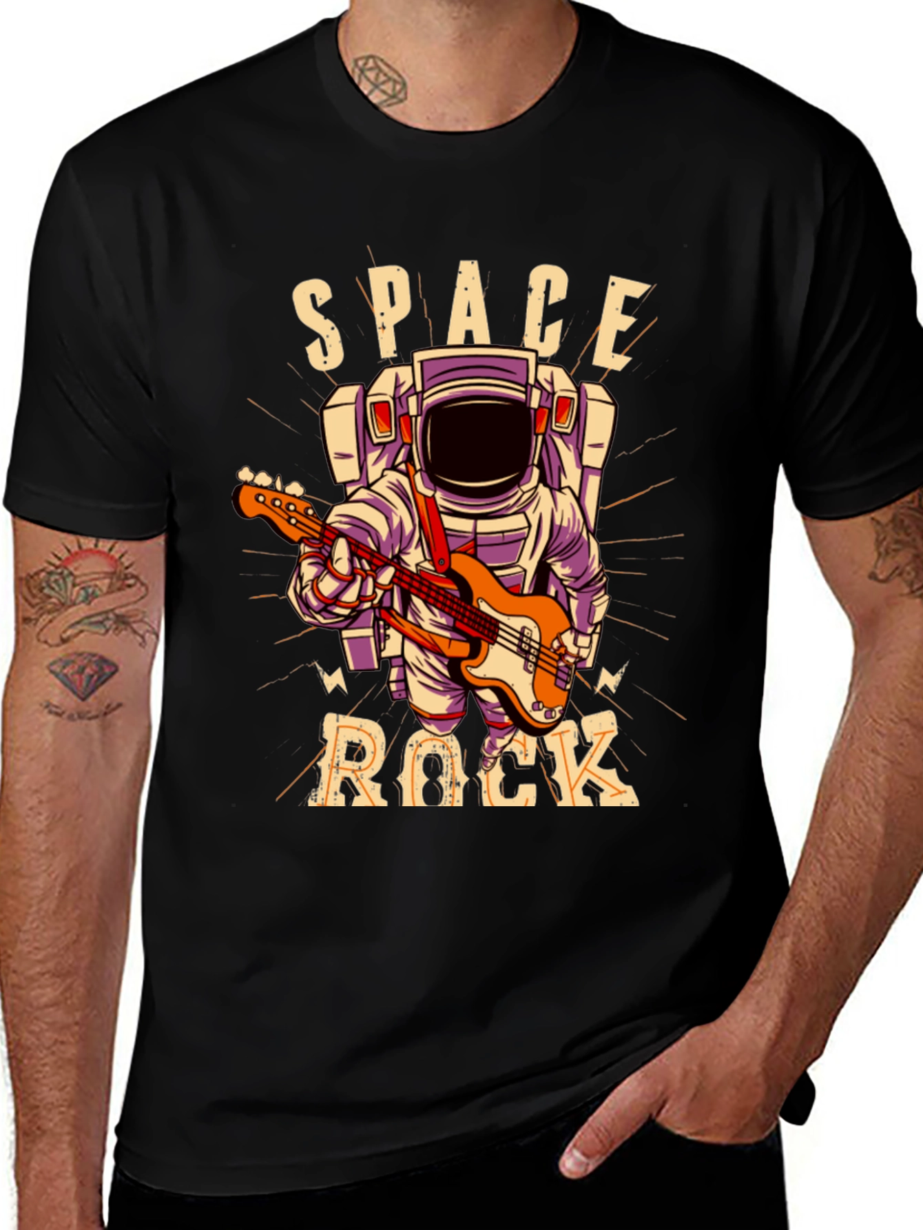 Variant 13 of Space Rock Guitarist Graphic T-Shirt