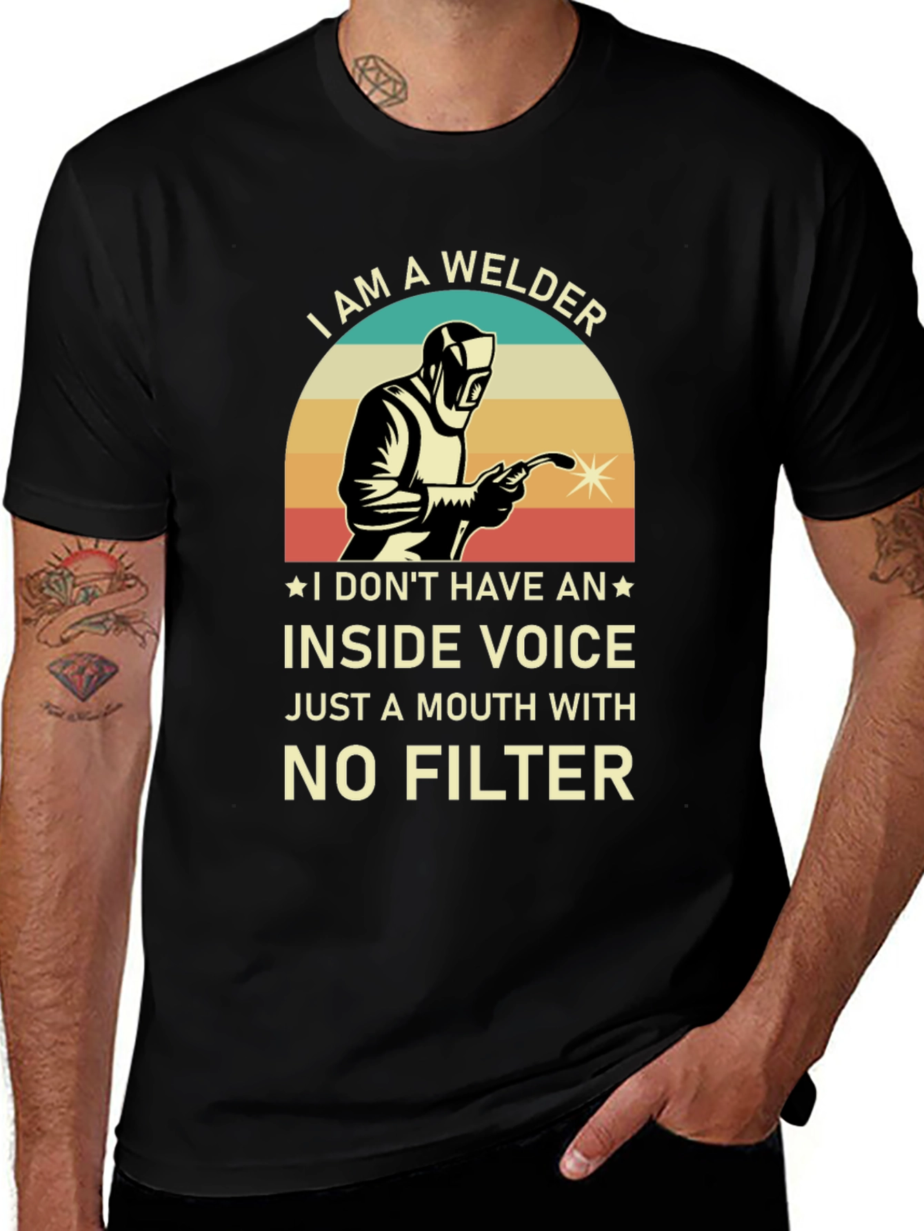 Variant 27 of Welder T-Shirt - I Am A Welder, No Filter