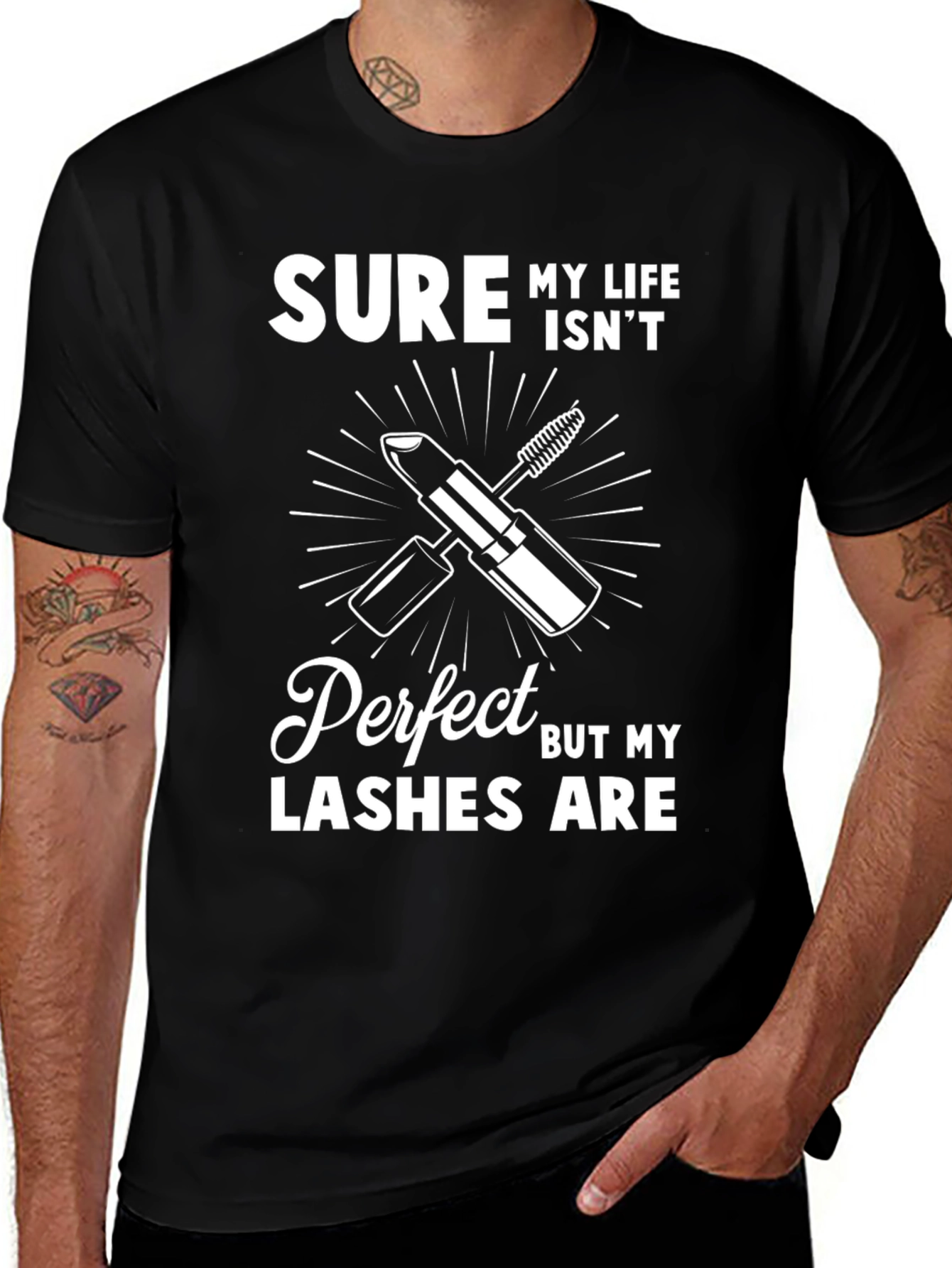 Variant 13 of Sure My Life Isn't Perfect Lashes T-Shirt