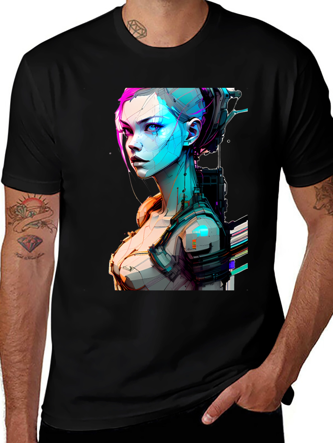 Variant 10 of Cyberpunk Woman Graphic T-Shirt