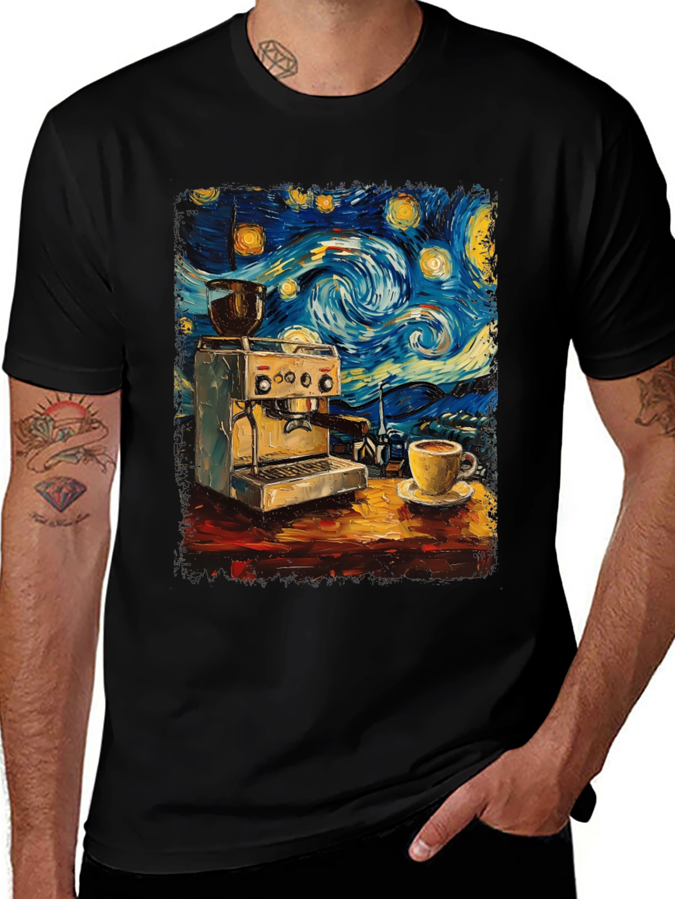 Variant 12 of Starry Night Coffee T-Shirt
