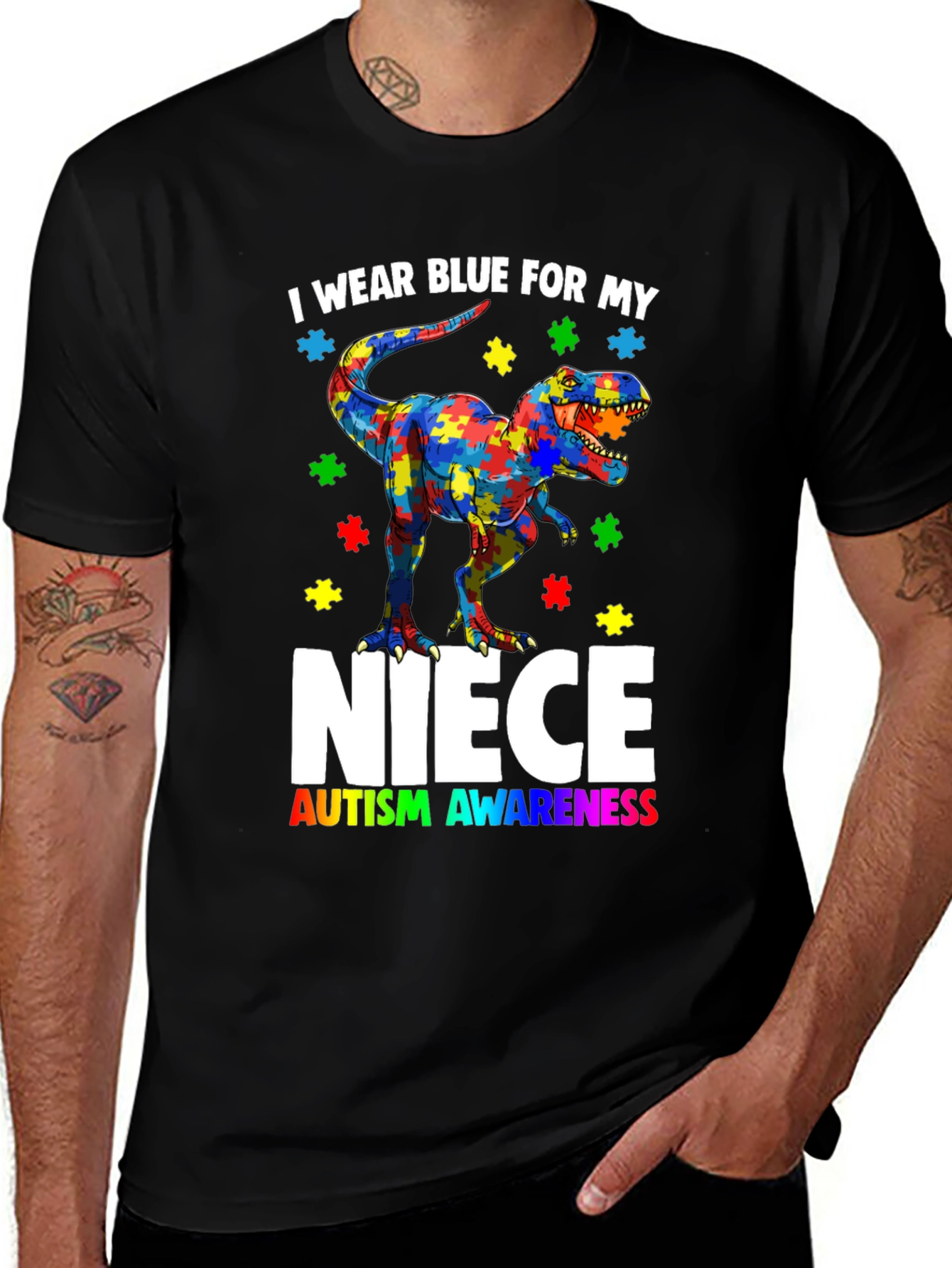 Autism Awareness Dinosaur T-Shirt for Niece