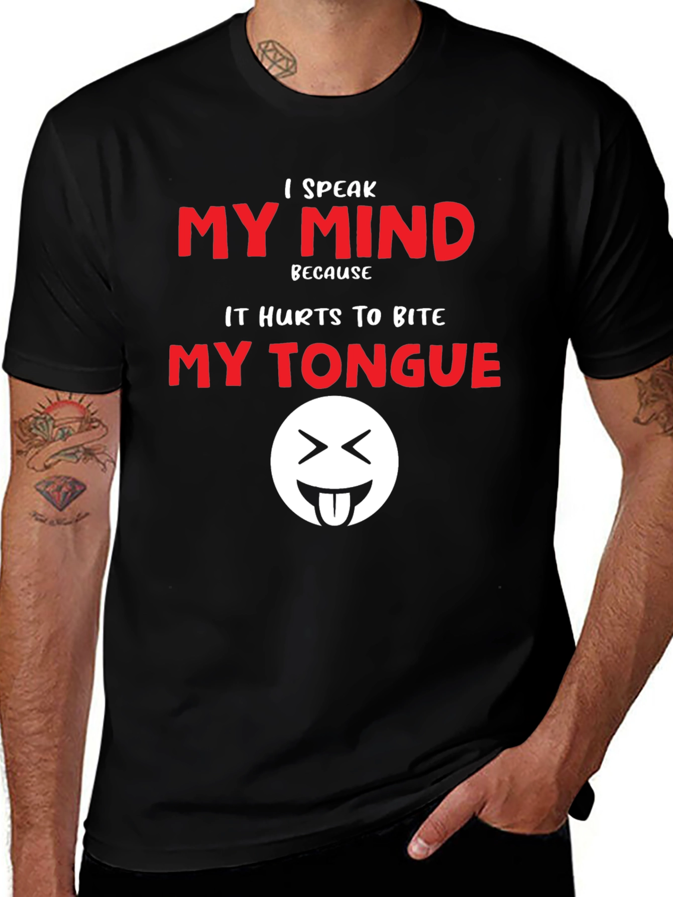 Speak My Mind Black T-Shirt