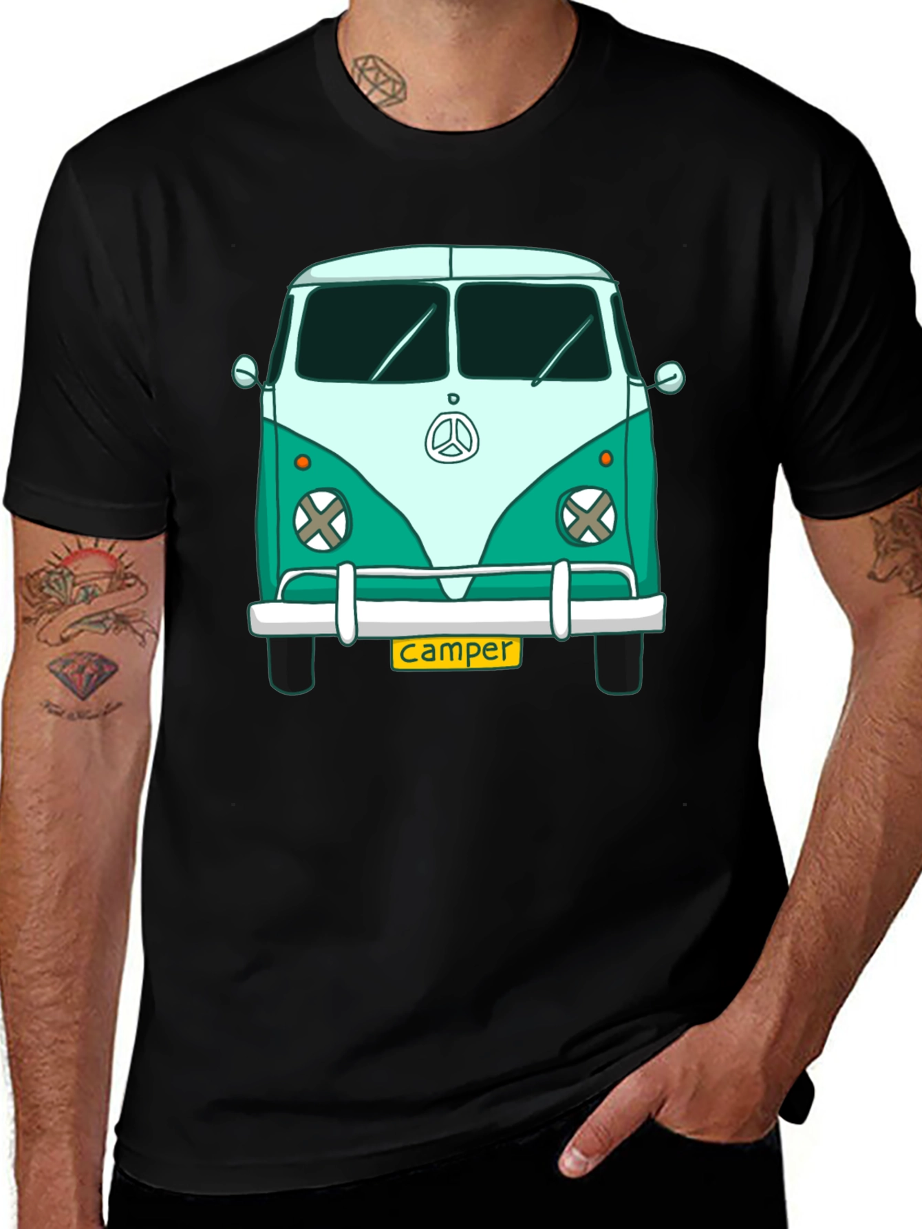 Retro Camper Van T-Shirt - Vintage Style