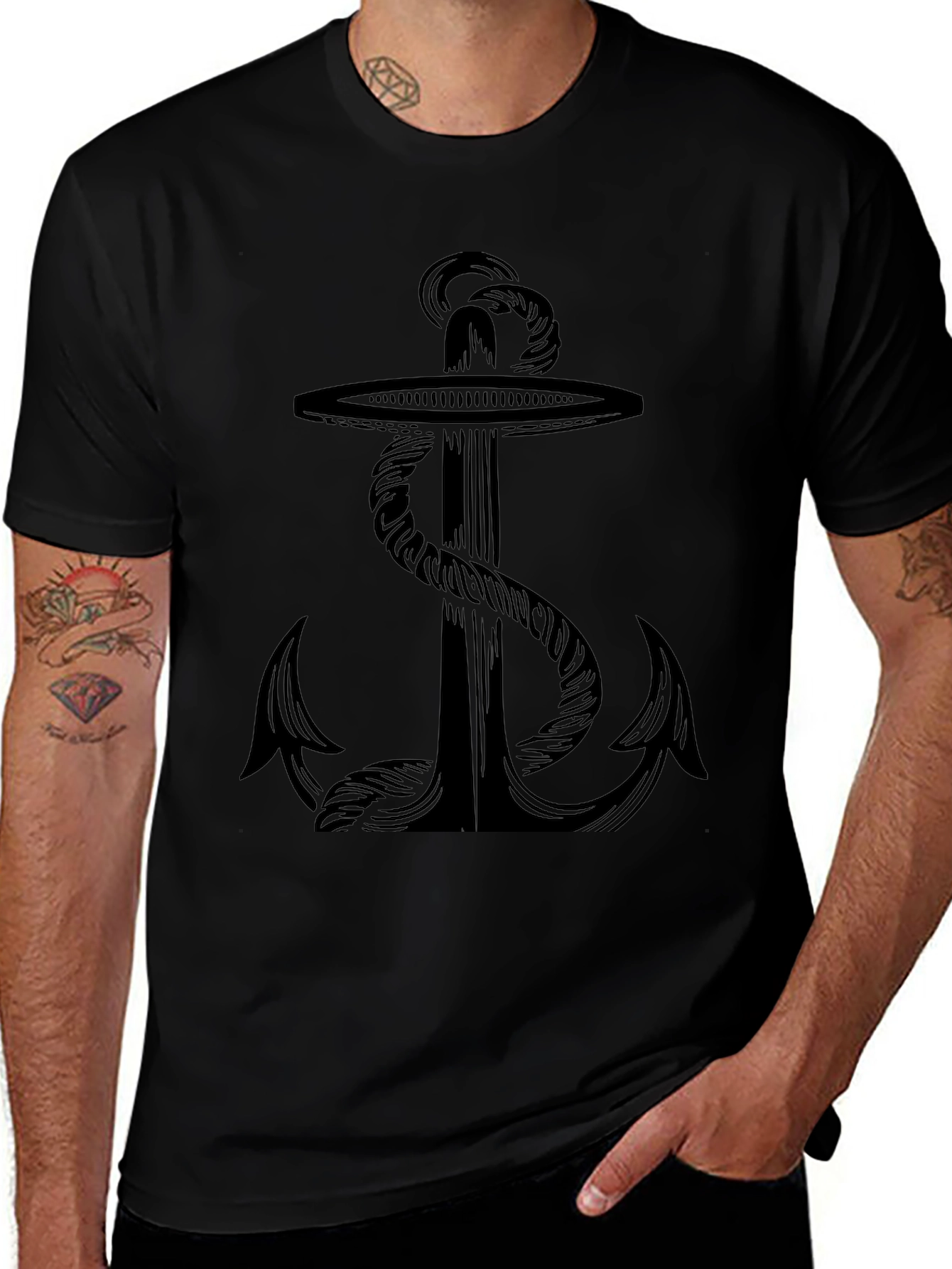 Variant 16 of Anchor Graphic T-Shirt - Classic Black Tee