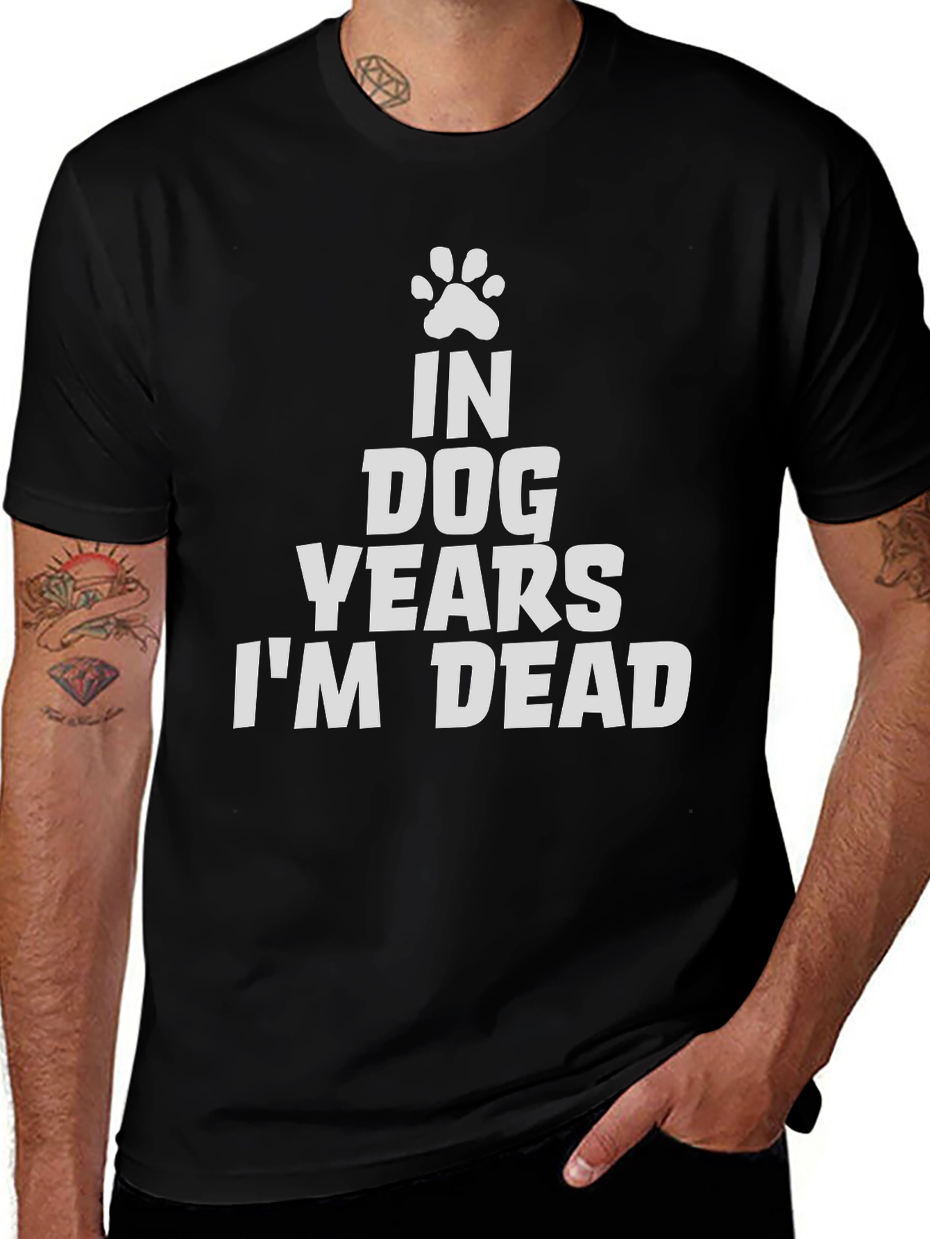 Variant 22 of In Dog Years I'm Dead Tee - Funny Graphic T-Shirt