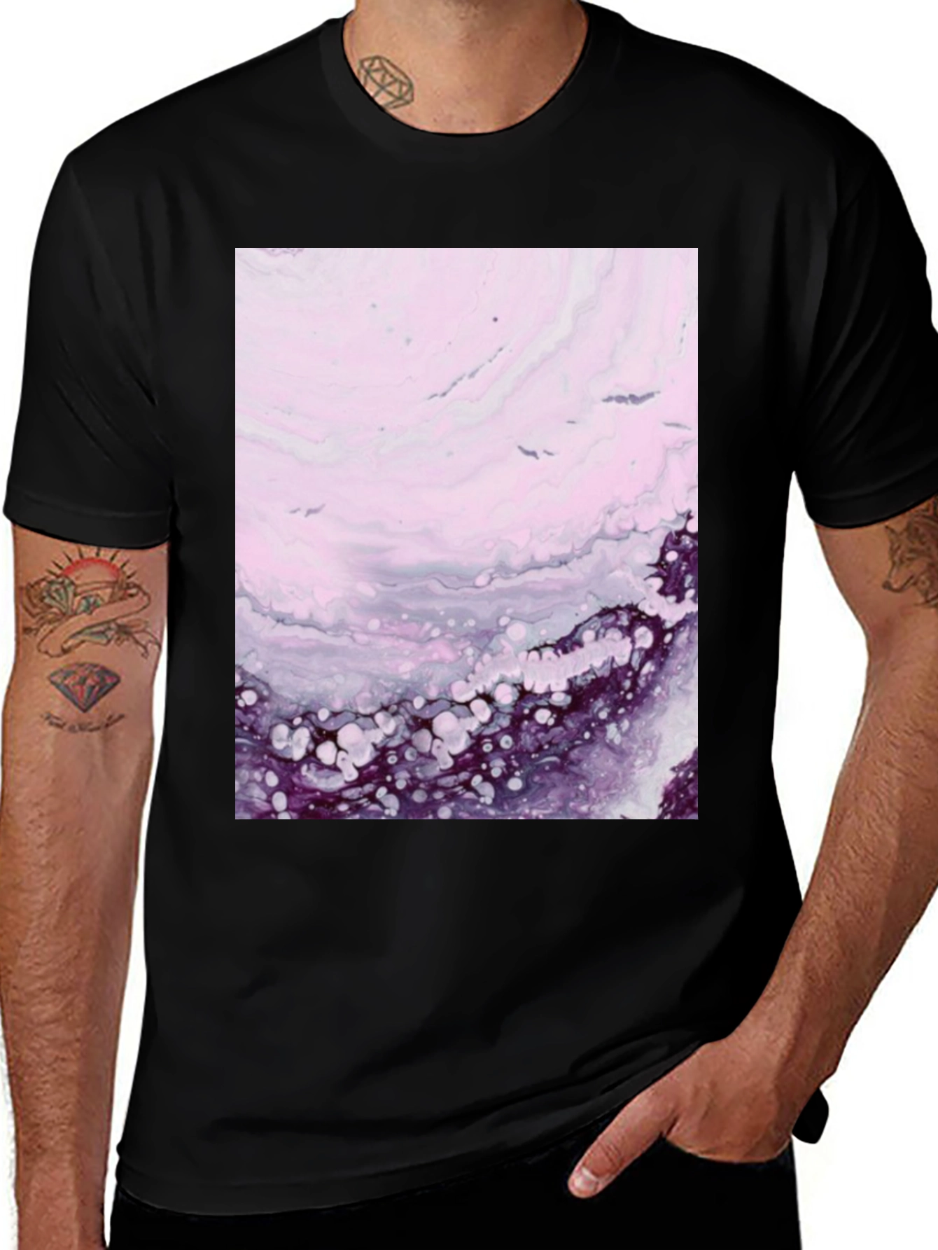 Black Abstract Art Black T-Shirt main image